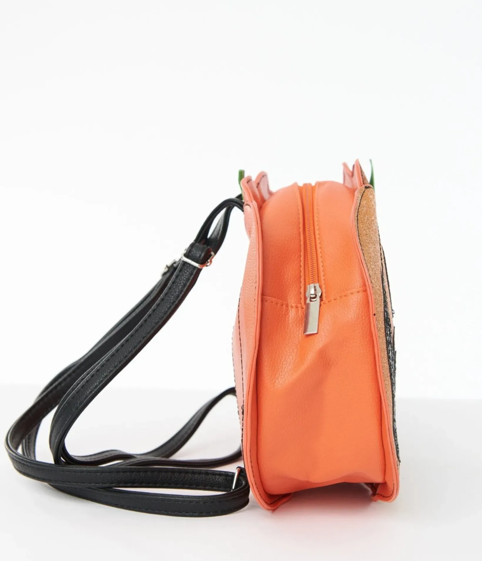 Unique Vintage Halloween|Novelty Bags>Glitter Jack O Lantern Backpack