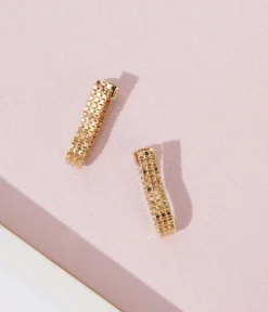Unique Vintage Special Occasion|Prom Accessories>Gold Box Chain Earrings