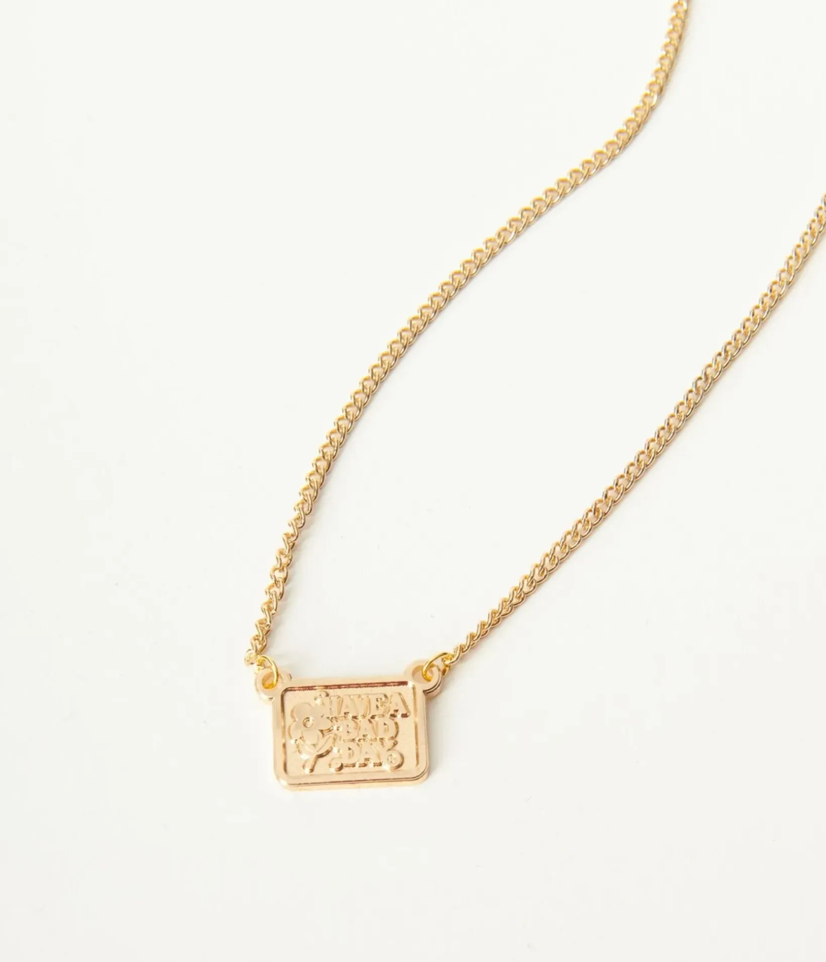 Unique Vintage Necklaces>Gold Have A Bad Day Mini Charm Necklace