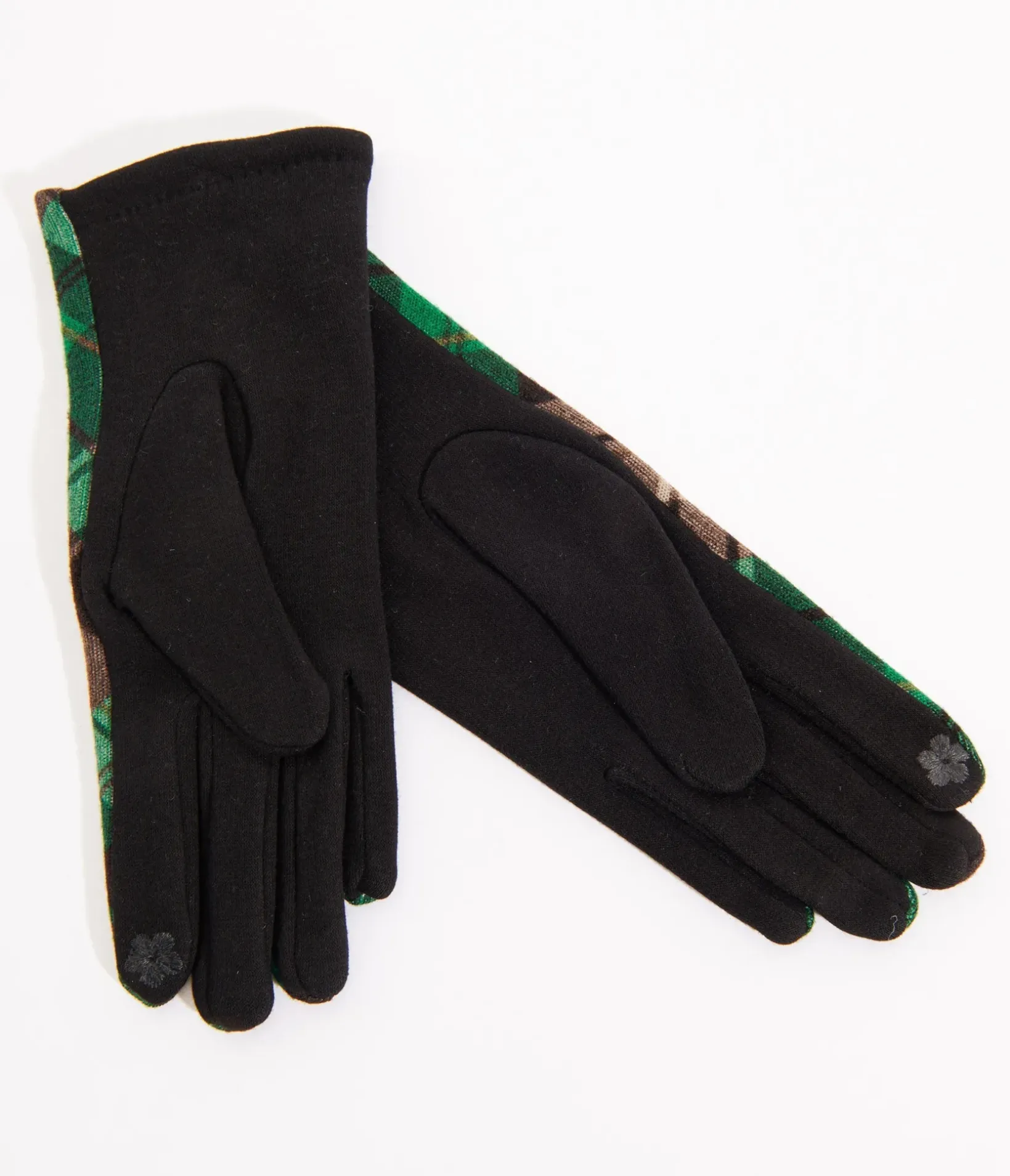 Unique Vintage Gloves & Scarves>Green & Black Plaid Gloves