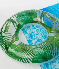 Unique Vintage Bachelorette|Gift Under $20>Green Palm Leaf Giant Inflatable Pool Float