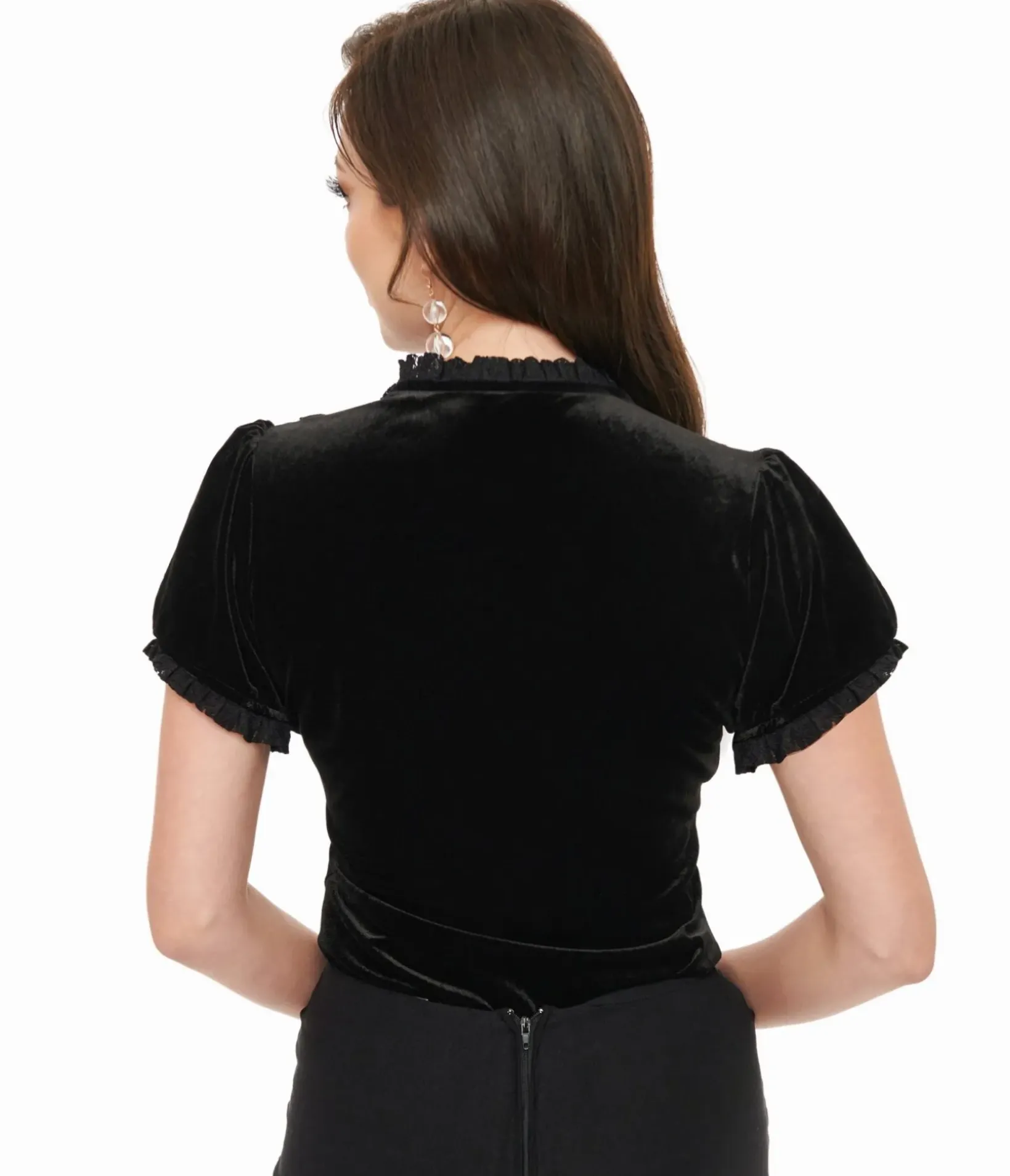 Unique Vintage All Things Black|Work Wear>Hell Bunny Black Mourning Top