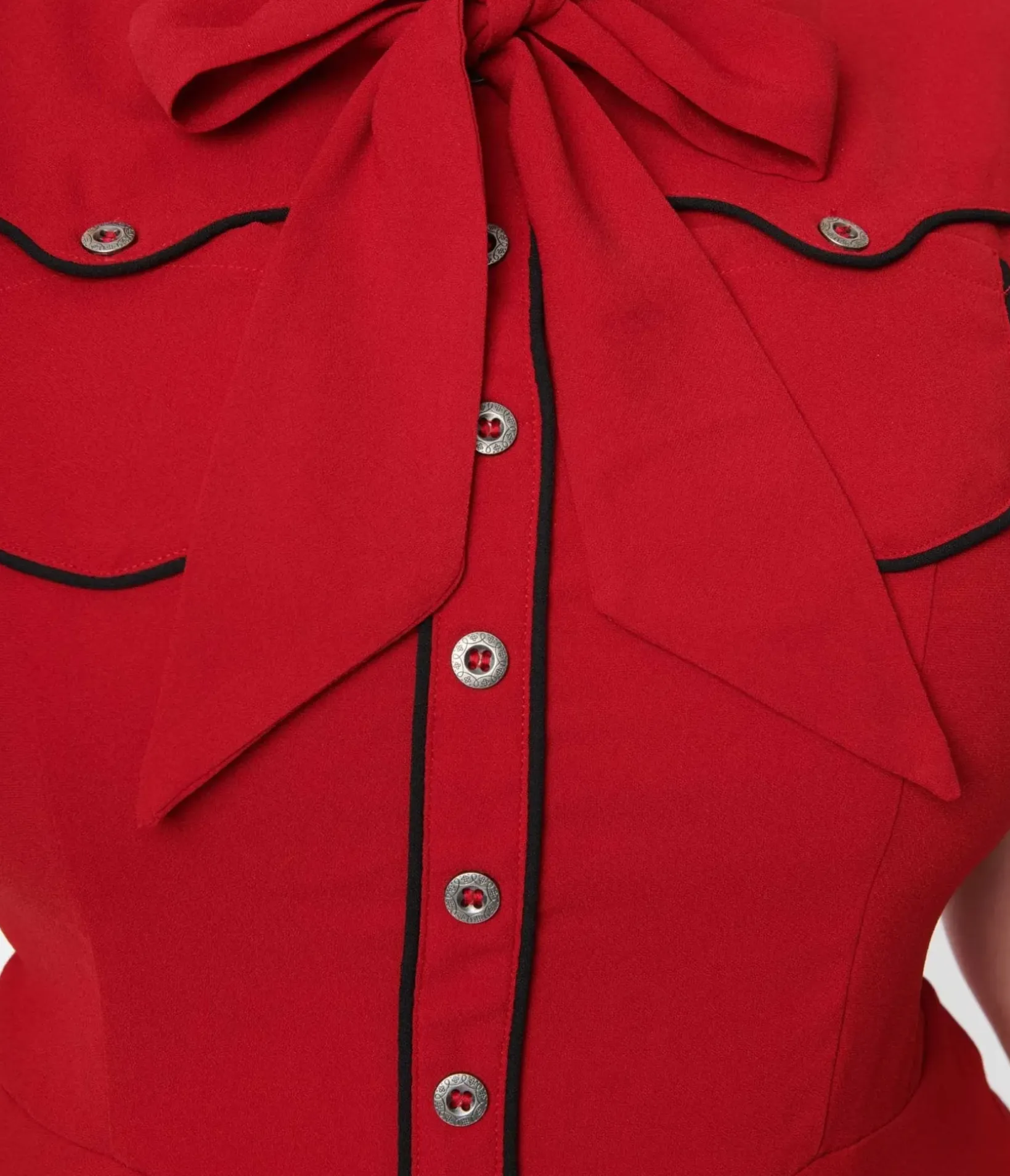 Unique Vintage Fit & Flare|Pocket Dresses>Hell Bunny Red Millie Fit & Flare Dress