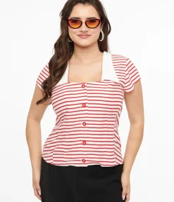 Unique Vintage Blouses|All Things Red><noscript><img width=
