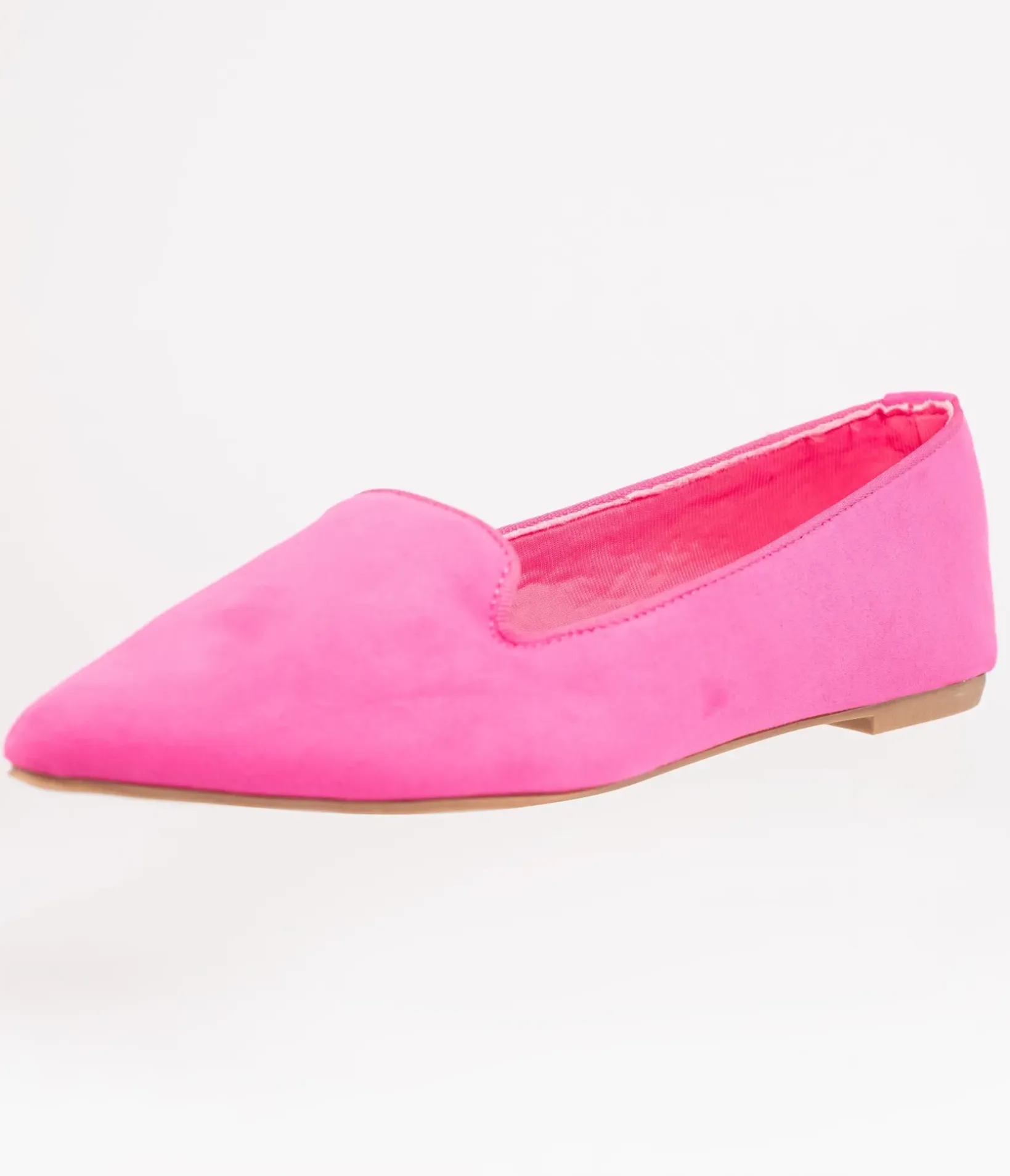 Unique Vintage Barbie Core|Flats>Hot Pink Suede Loafer Flats