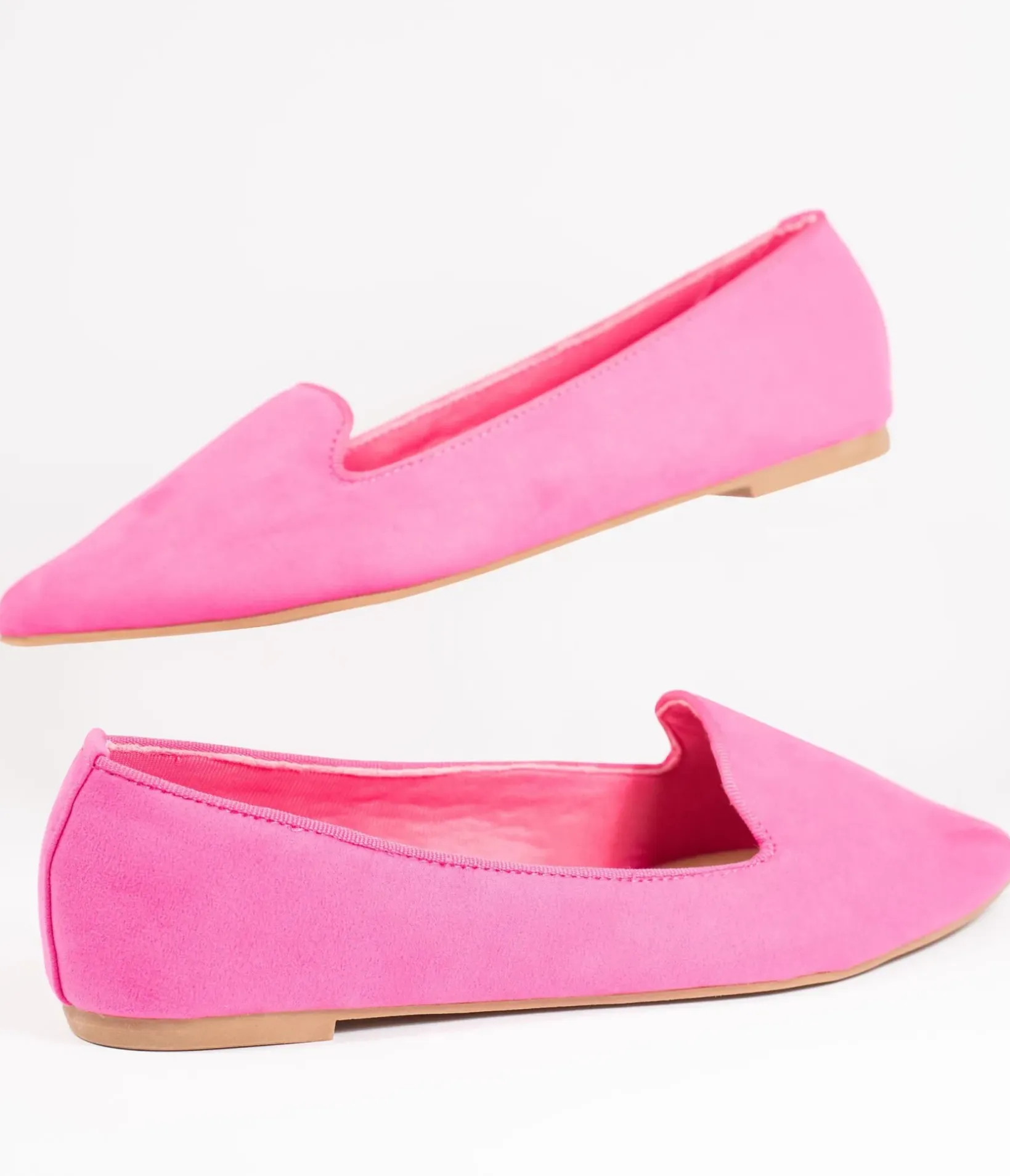 Unique Vintage Barbie Core|Flats>Hot Pink Suede Loafer Flats