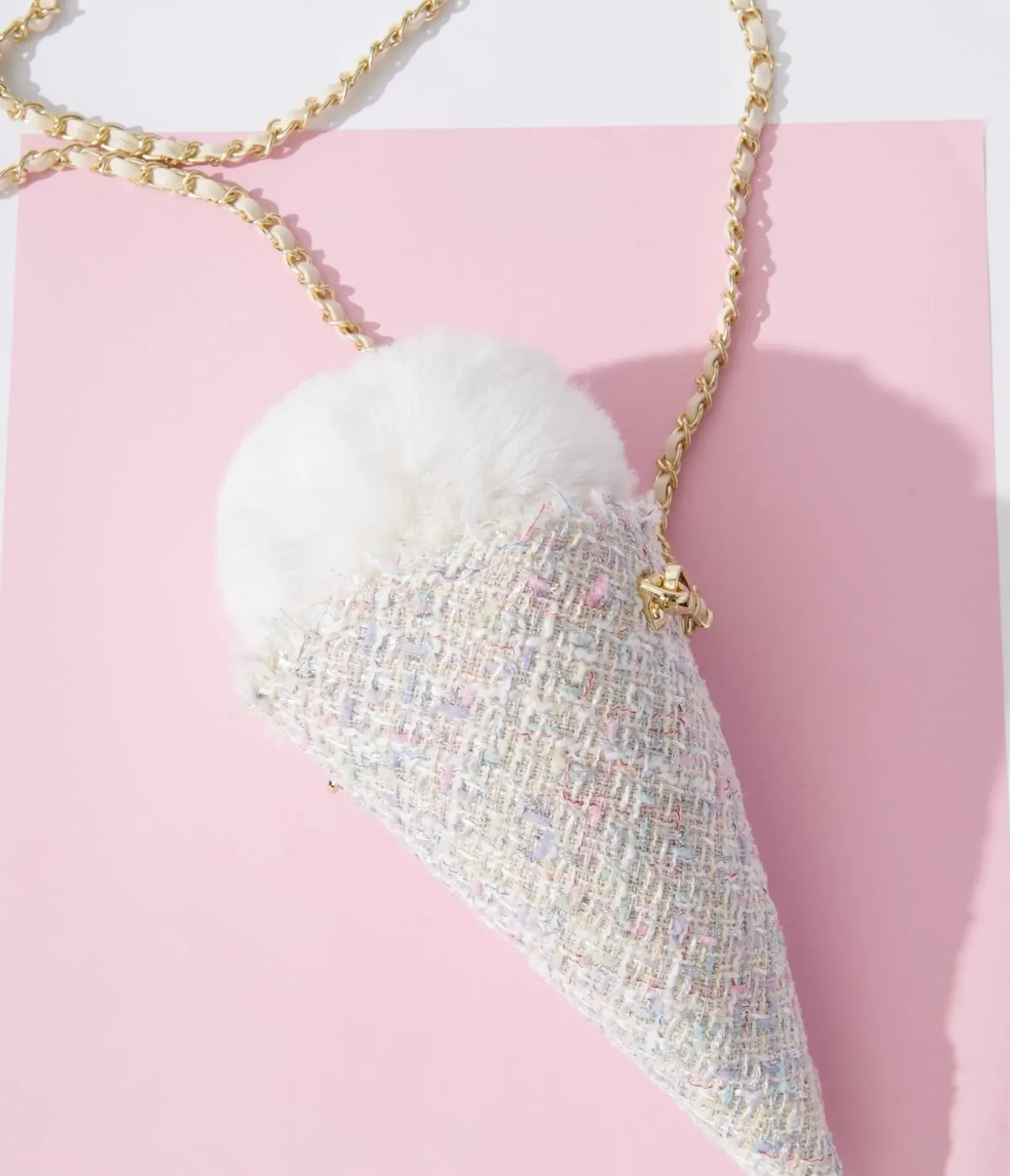 Unique Vintage Novelty Bags>Ice Cream Pastel Tweed Handbag