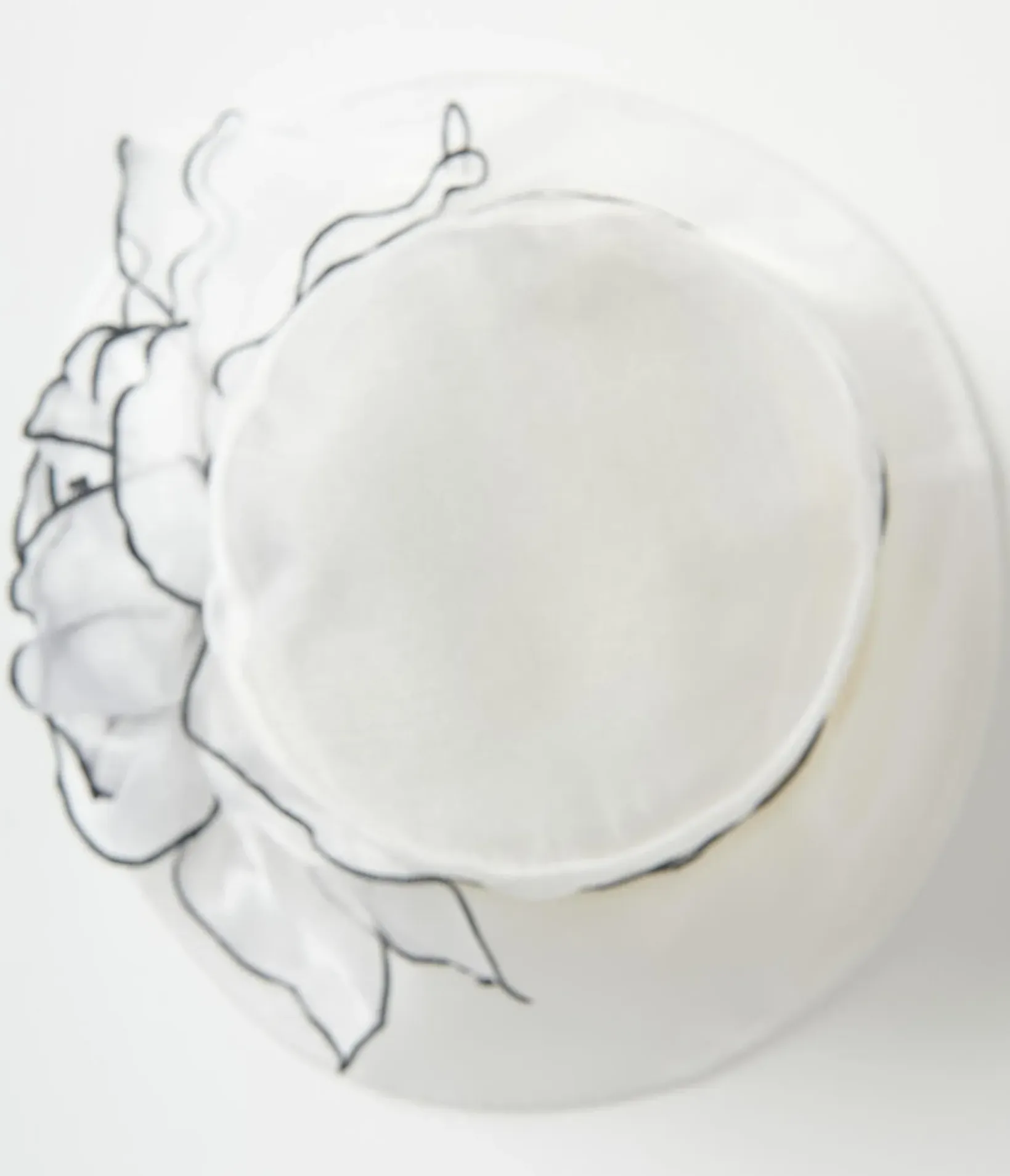 Unique Vintage Special Occasion|Wedding Accessories>Ivory & Black Floral Hat
