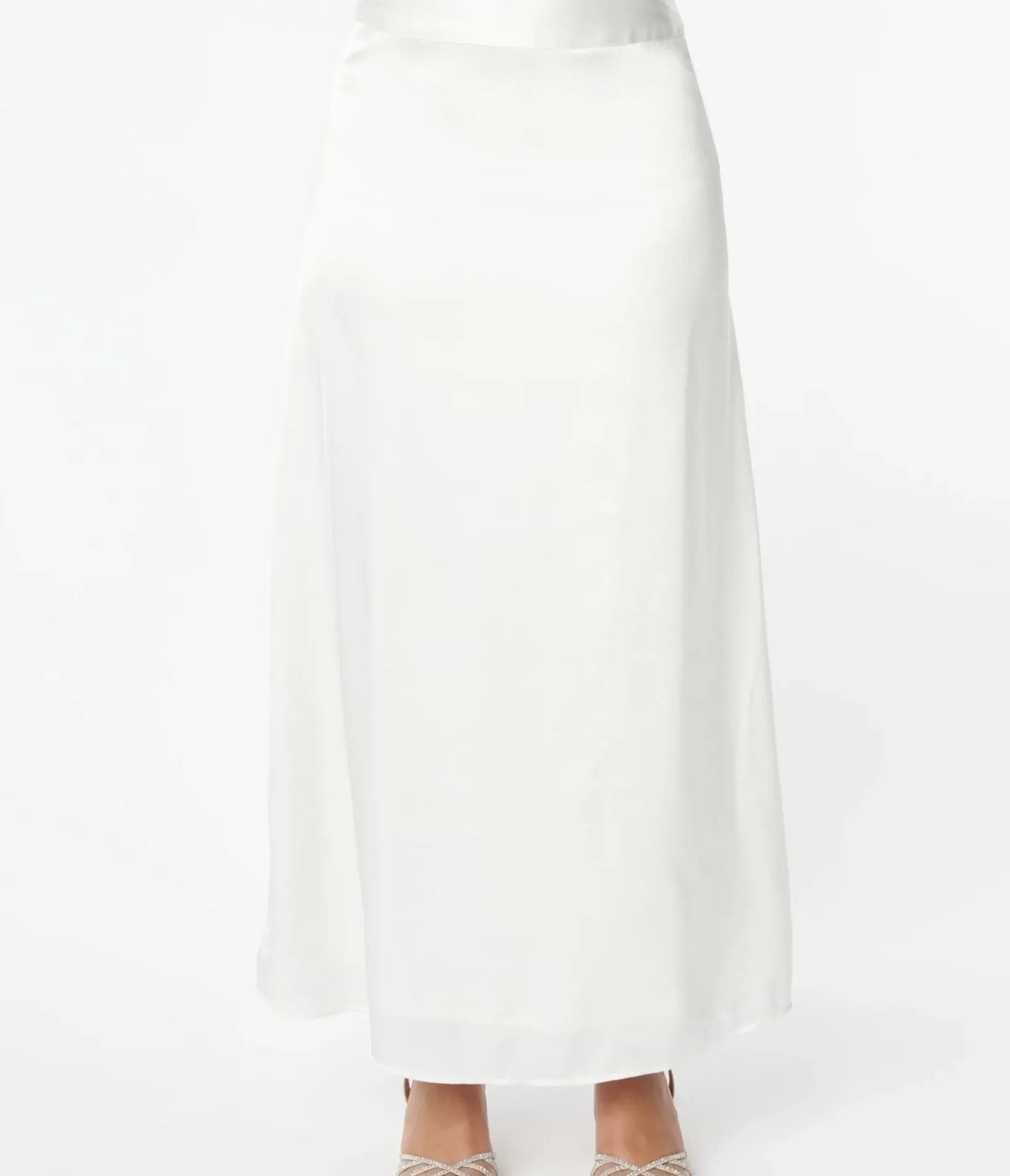 Unique Vintage Everyday Dresses>Ivory Long Sleeve Blouse & Midi Skirt Bridal Set