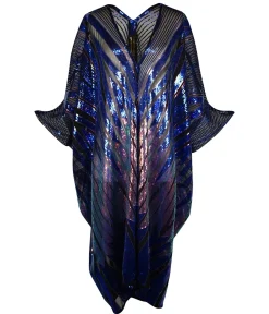 Unique Vintage Maxi|Caftans>Jennafer Grace Midnight Lotus Sequin Caftan