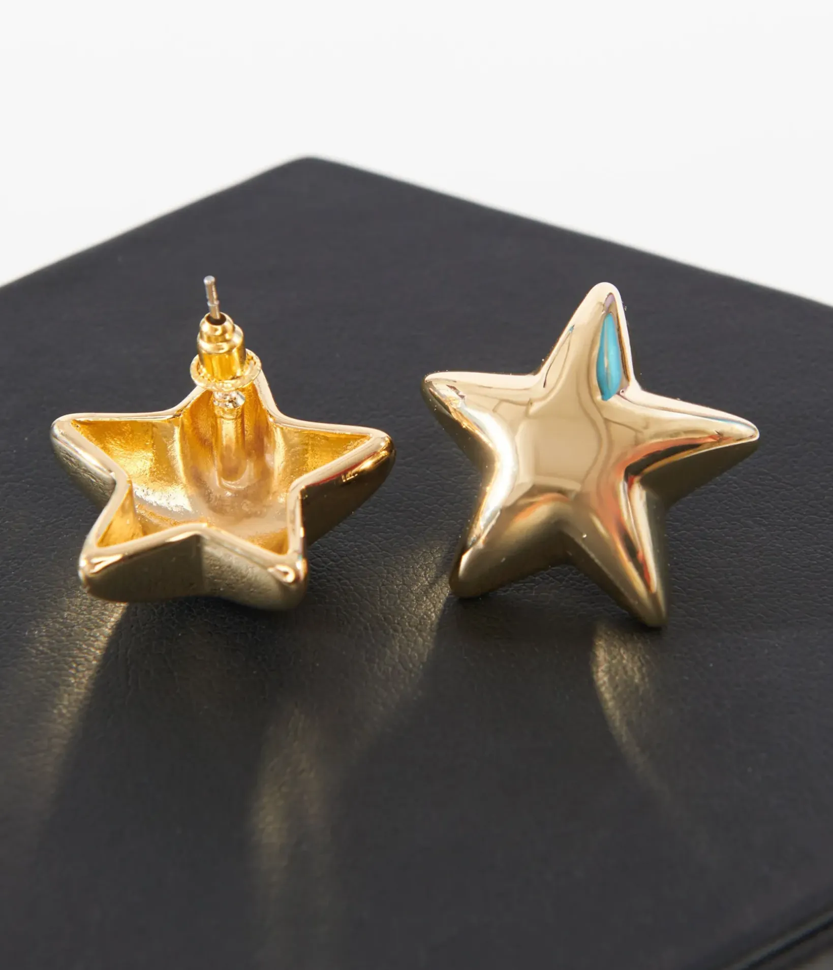 Unique Vintage Earrings>14K Gold Dipped Star Stud Earrings