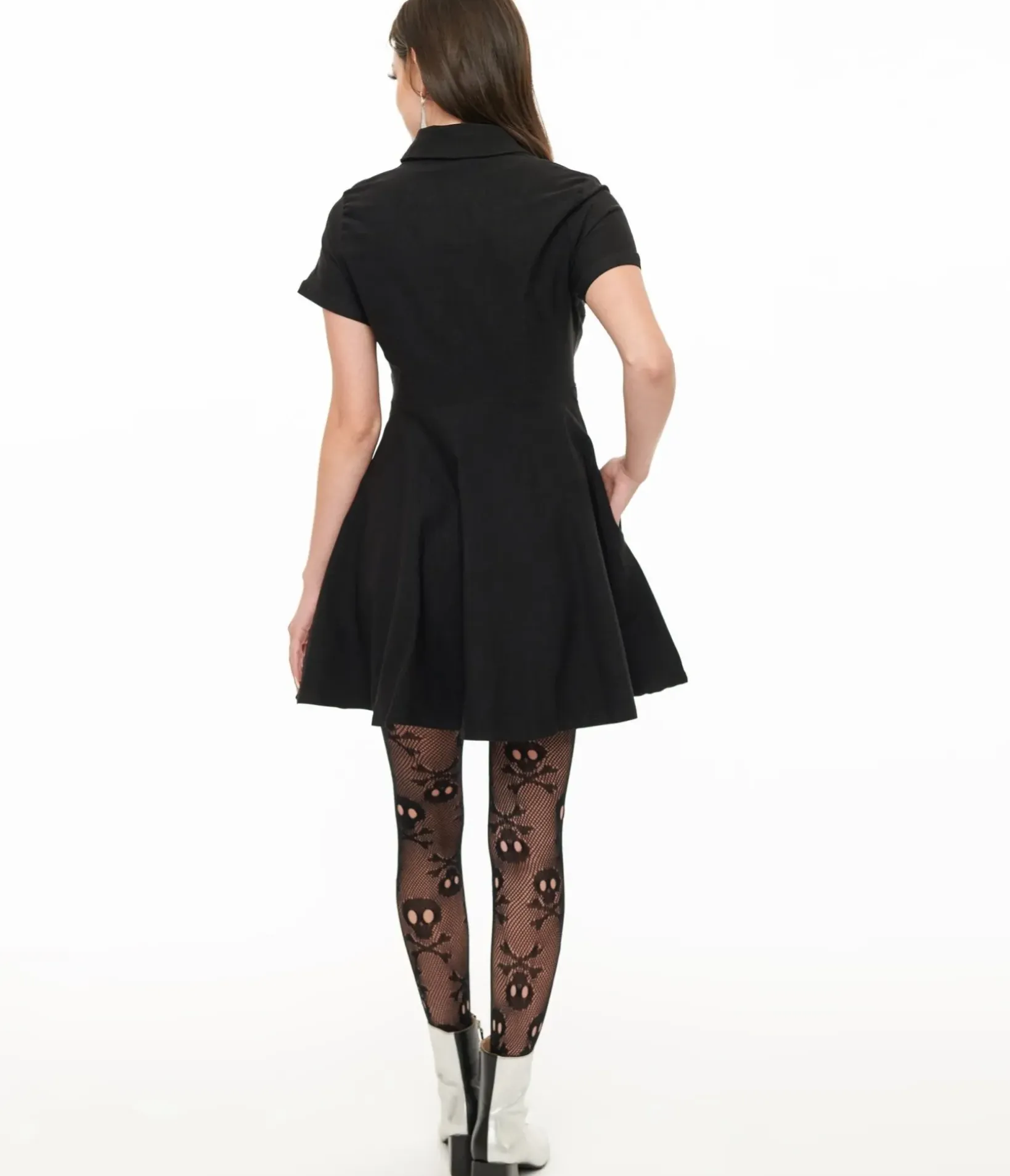 Unique Vintage Pocket Dresses|Everyday Dresses>Killstar Black Nowhere's Ville Mini Dress