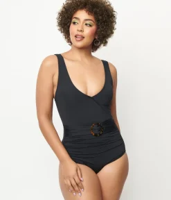 Unique Vintage One Piece Swim|All Things Black><noscript><img width=