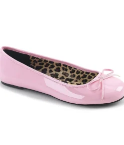 Unique Vintage Flats|All Things Pink>Light Pink Patent Leatherette Flats