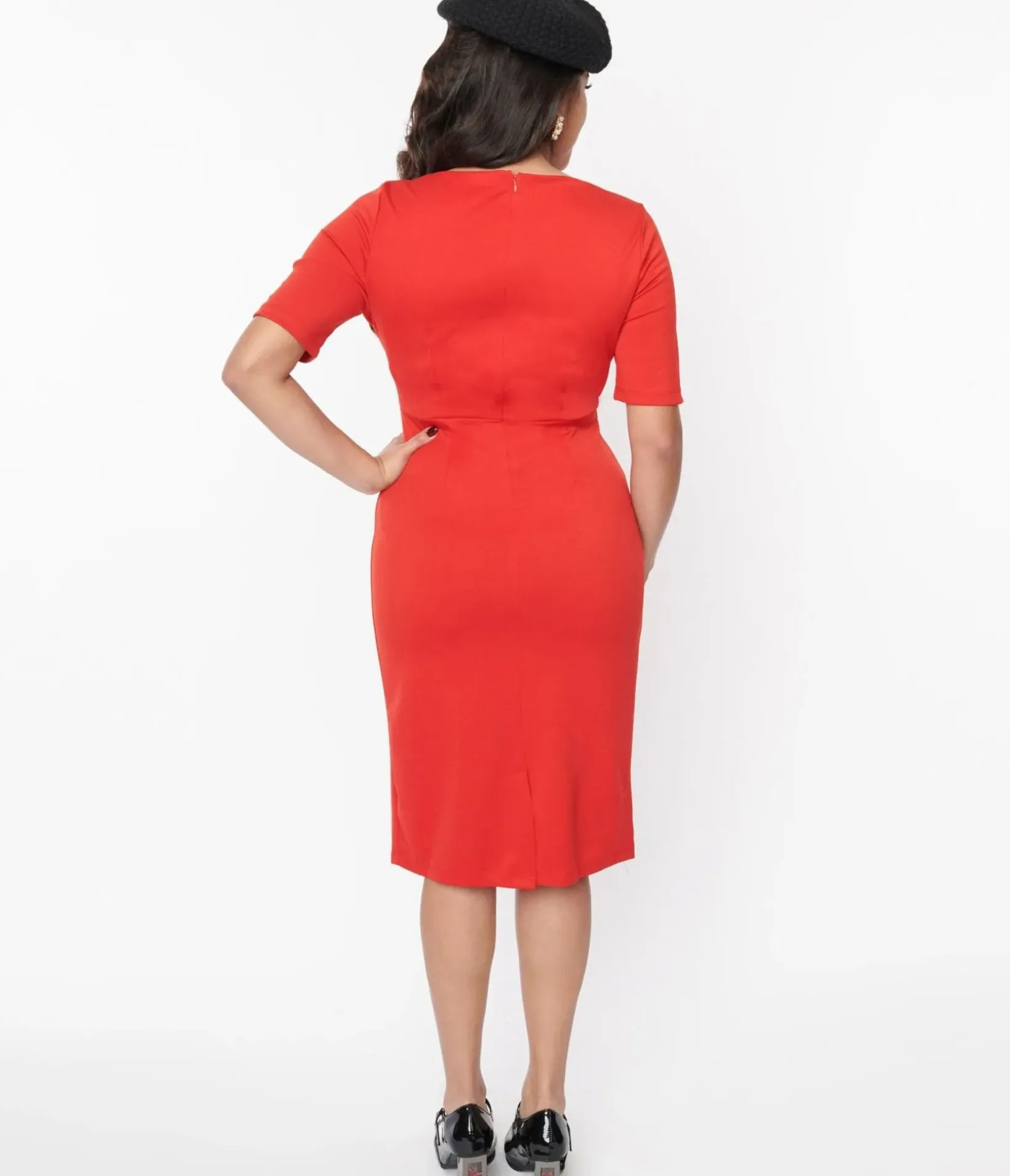 Unique Vintage Pencil|Everyday Dresses>Lipstick Red Wiggle Dress