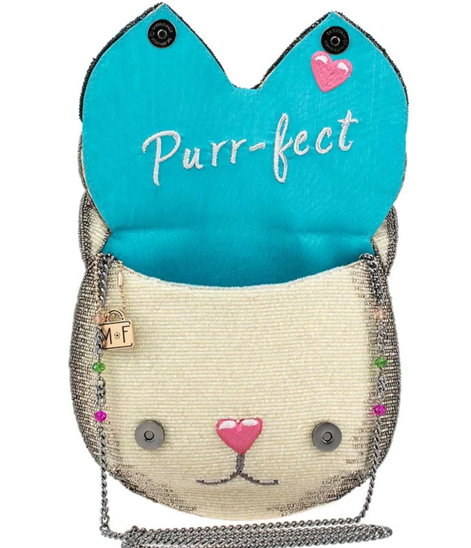 Unique Vintage Novelty Bags>Mary Frances Cool Cat Crossbody Bag