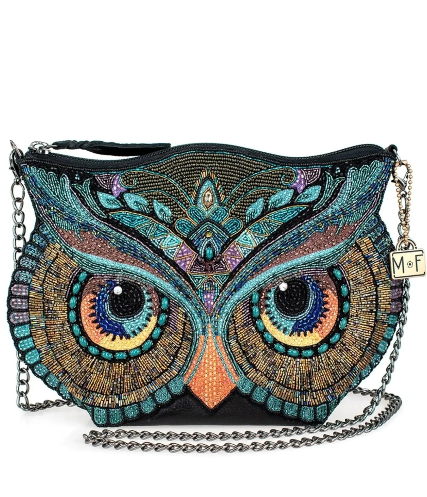 Unique Vintage Novelty Bags>Mary Frances Head Turner Owl Crossbody Handbag