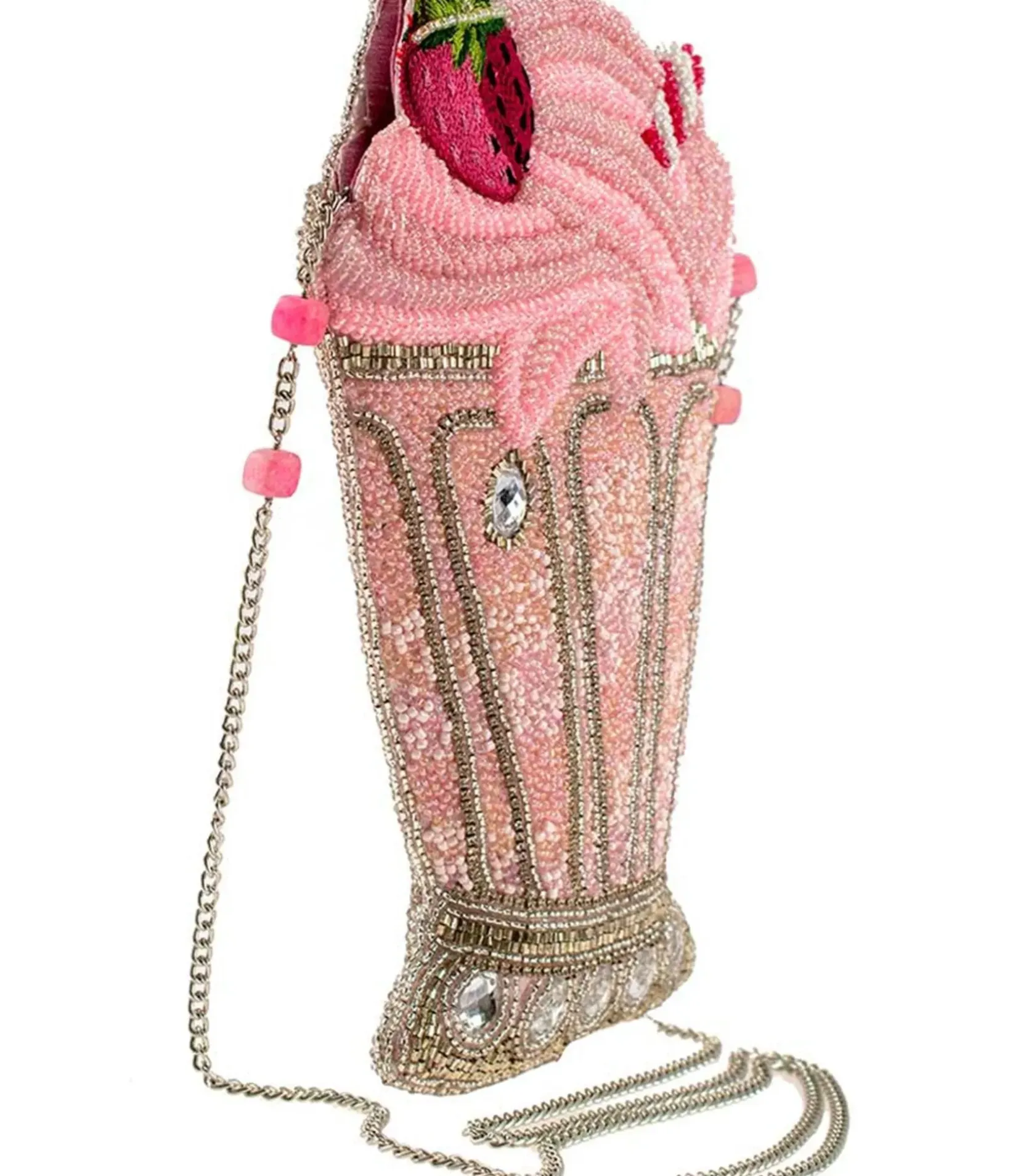 Unique Vintage Novelty Bags>Mary Frances Shake It Up Milkshake Crossbody Bag