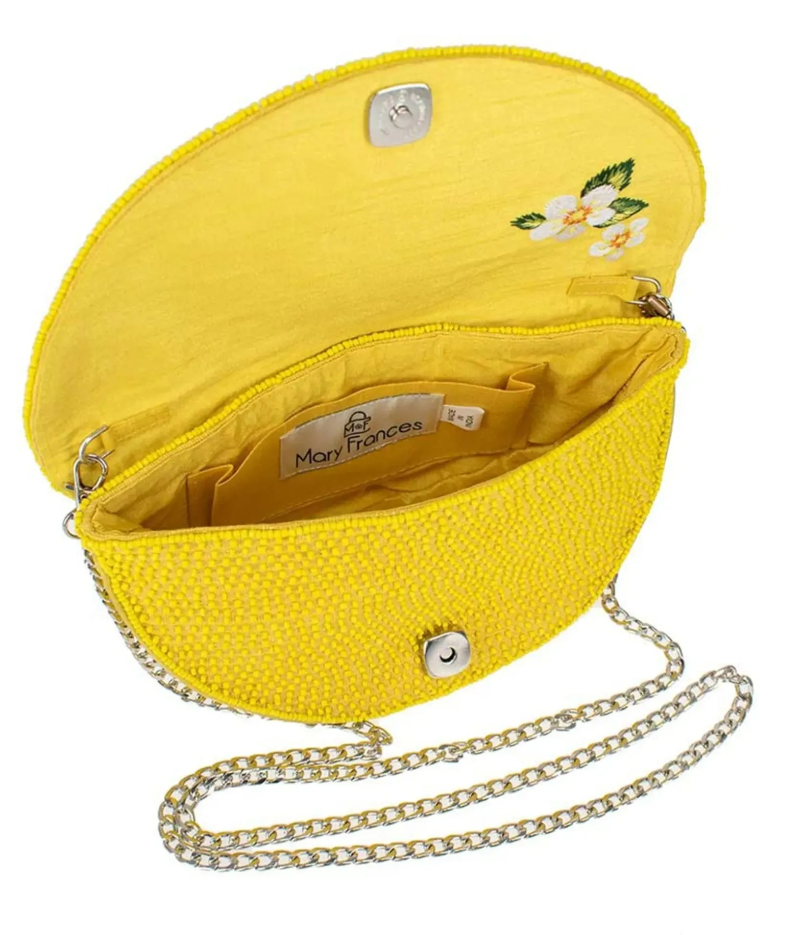 Unique Vintage Novelty Bags>Mary Frances Tart Lemon Crossbody Bag