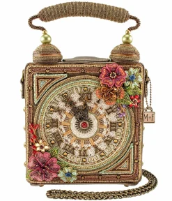 Unique Vintage Novelty Bags>Mary Frances Time of Your Life Clock Handbag
