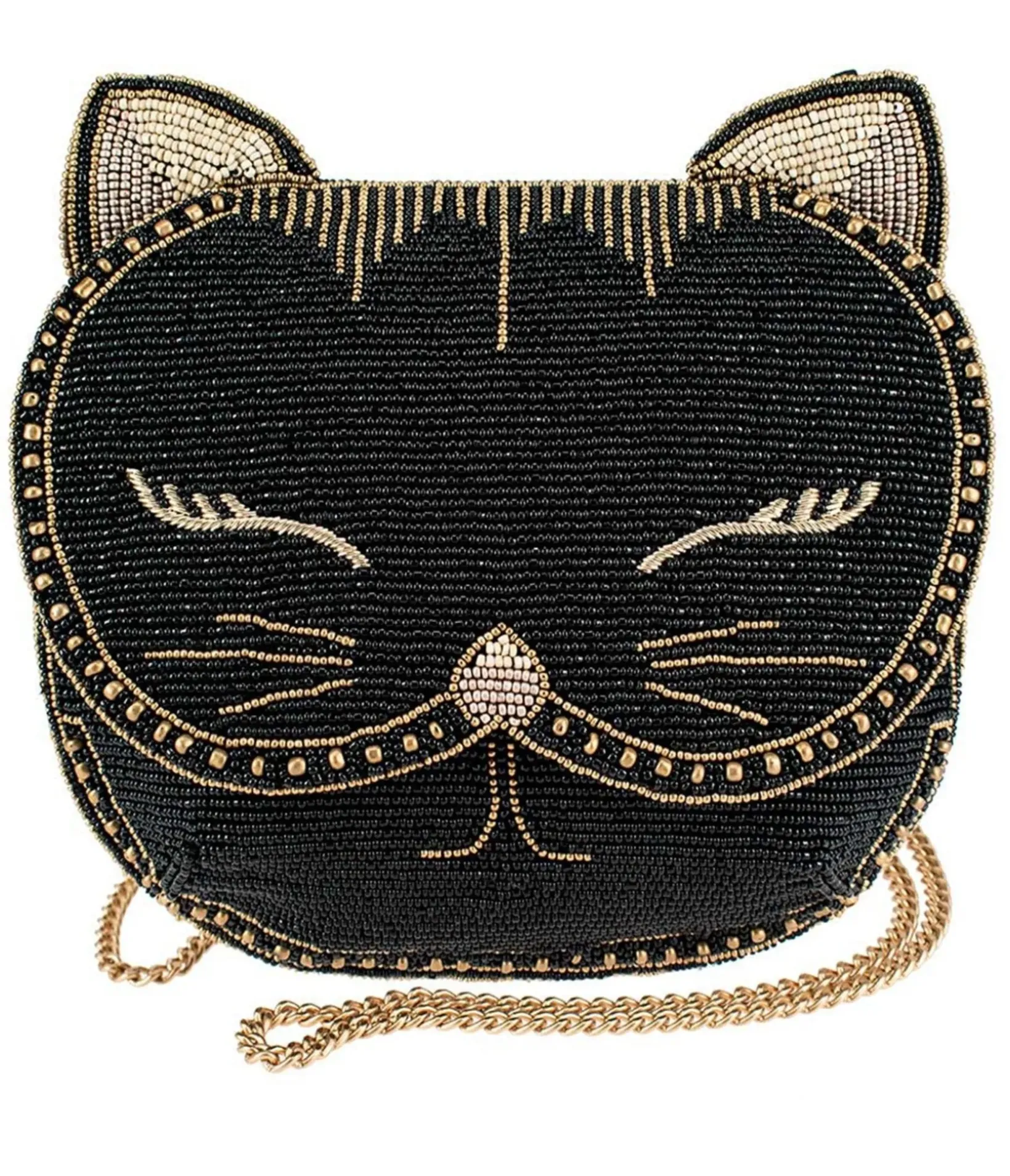 Unique Vintage Novelty Bags>Mary Frances Whiskers Cat Crossbody Bag