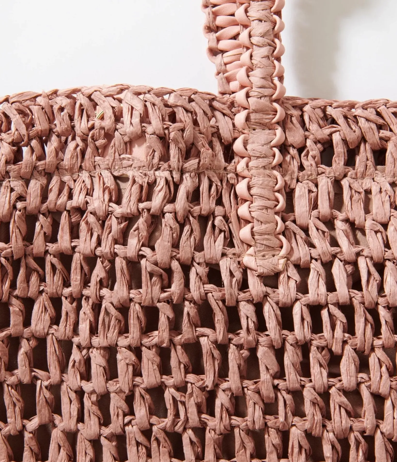 Unique Vintage All Things Pink|Honeymoon Outfits>Mauve Pink Straw Tote Bag
