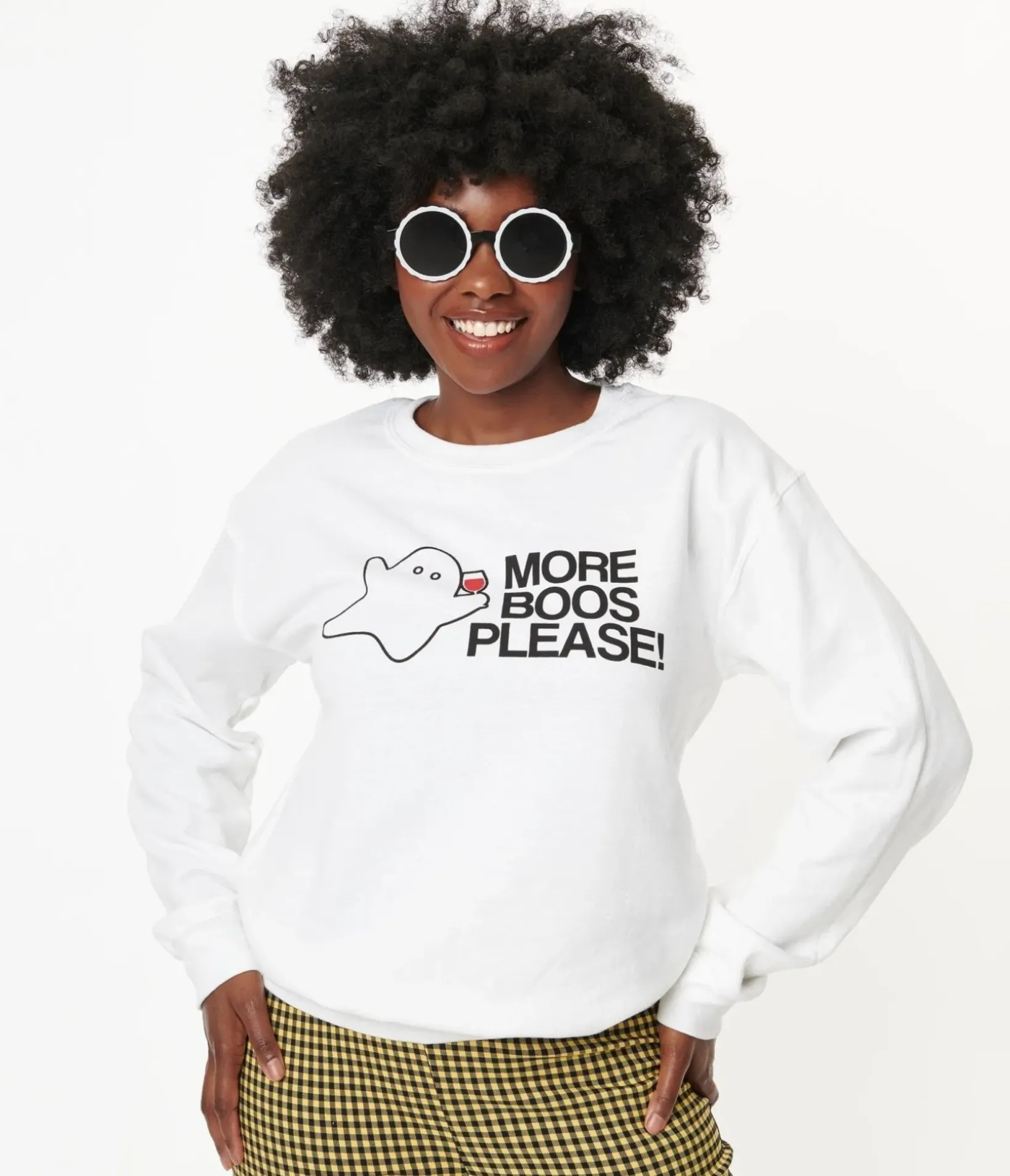 Unique Vintage Graphic Tees|Halloween>More Boos Please Graphic Sweatshirt
