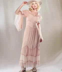 Unique Vintage Special Occasion|Wedding Guest>Nataya Dusty Rose Desert Lila Dress