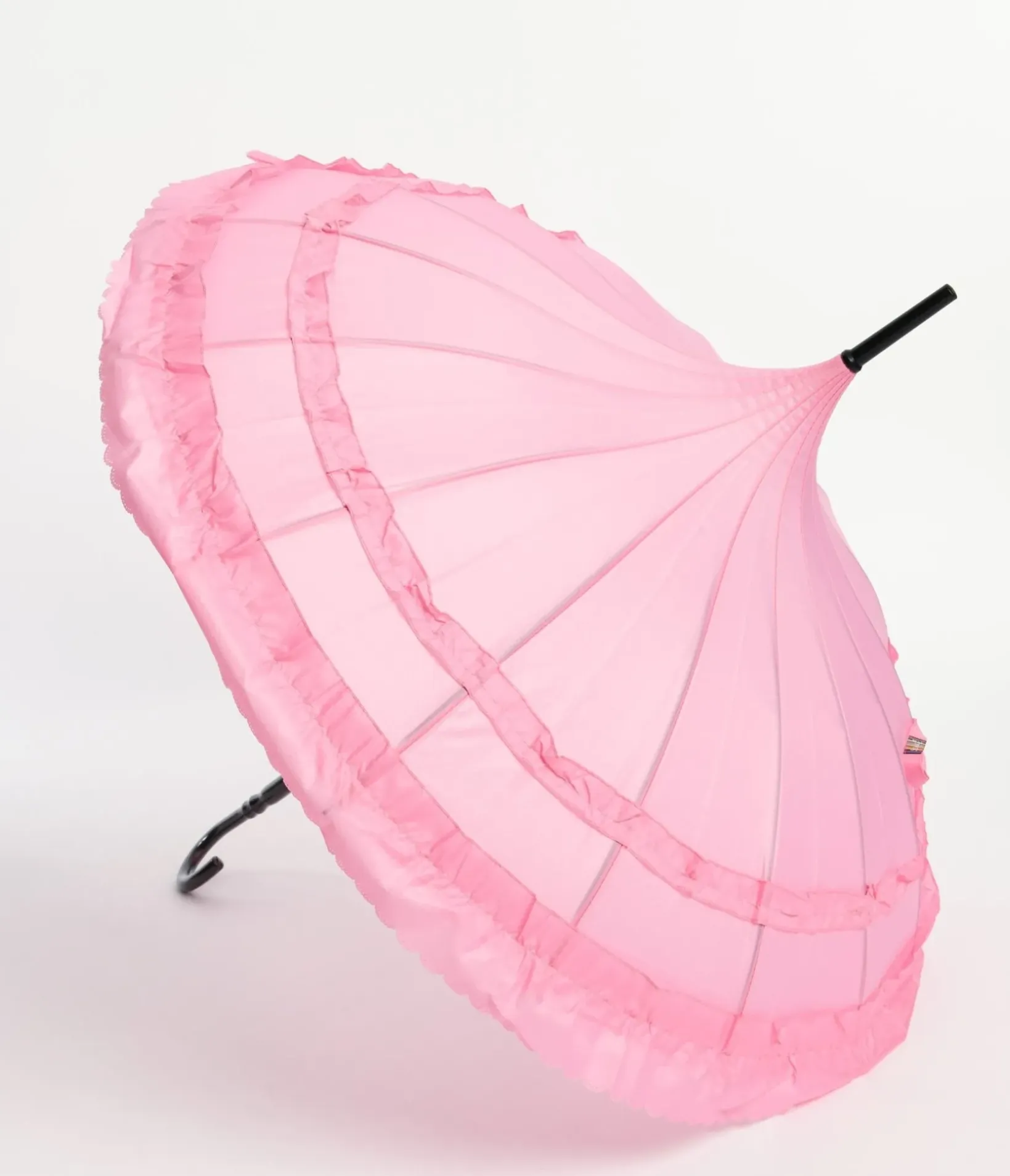Unique Vintage All Things Pink|Umbrellas>Pink Frilled Pagoda Umbrella