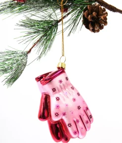 Unique Vintage All Things Pink|Gifts For The Home>Pink Gardening Gloves Glass Ornament