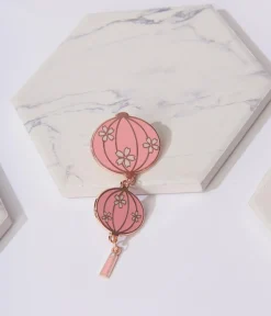 Unique Vintage All Things Pink|Gift Under $20>Pink Sakura Lantern Enamel Pin