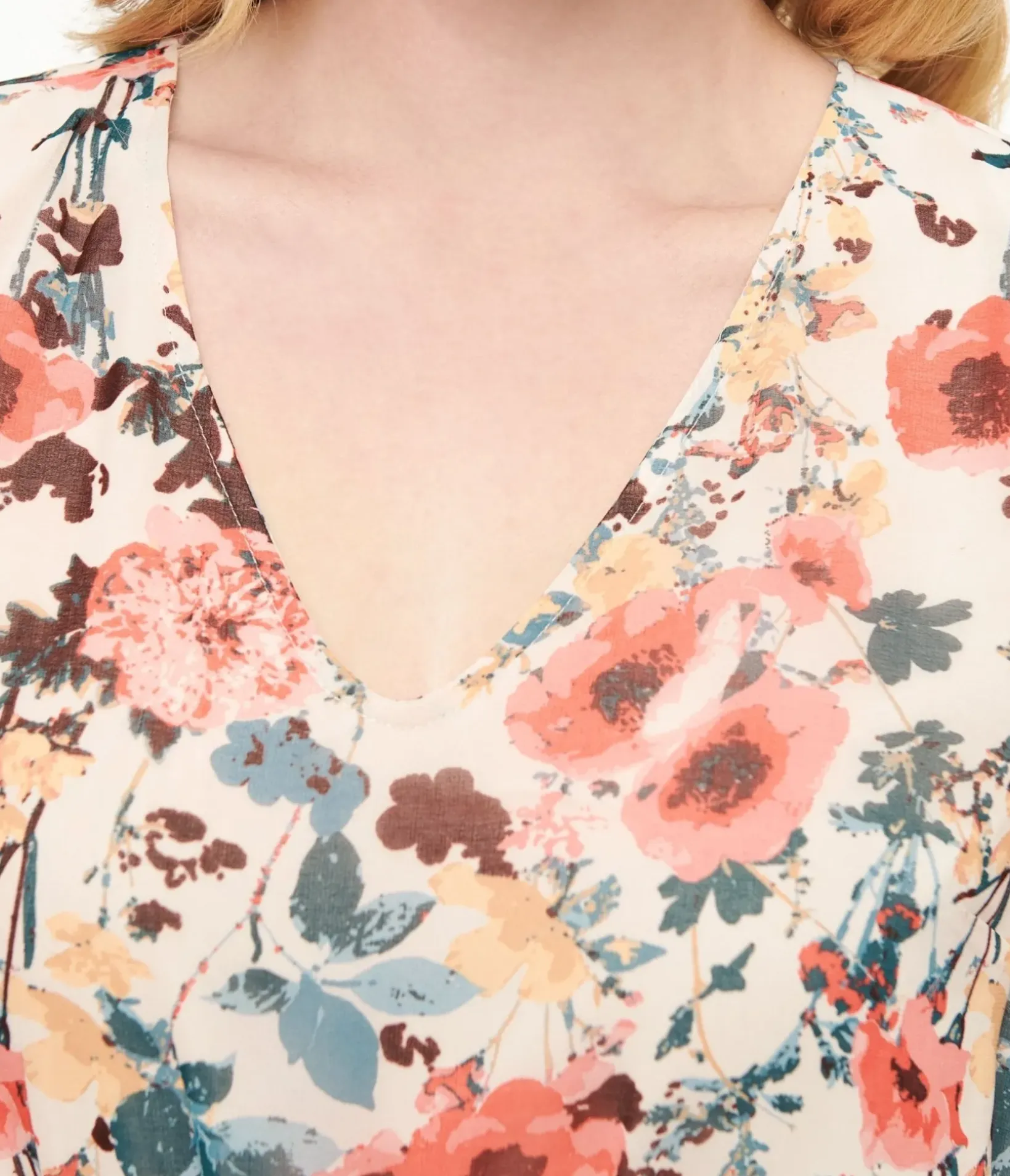 Unique Vintage Midi|Everyday Dresses>Pink Tropical Flower Chiffon Midi Dress