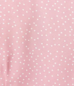 Unique Vintage All Things Pink>Pink & White Polka Dot Wrap Dress