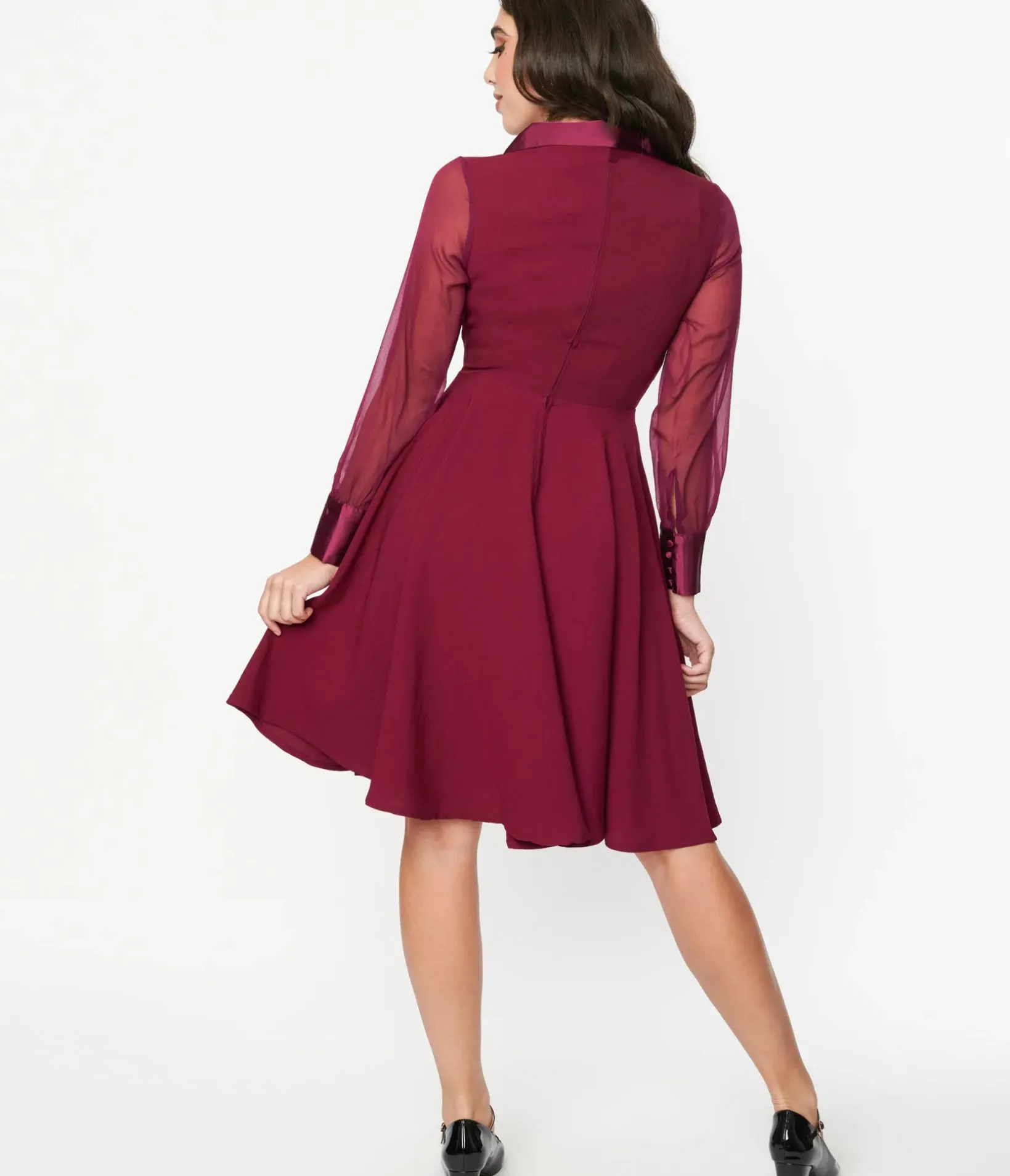 Unique Vintage Swing|Pocket Dresses>Plum Polly Swing Dress