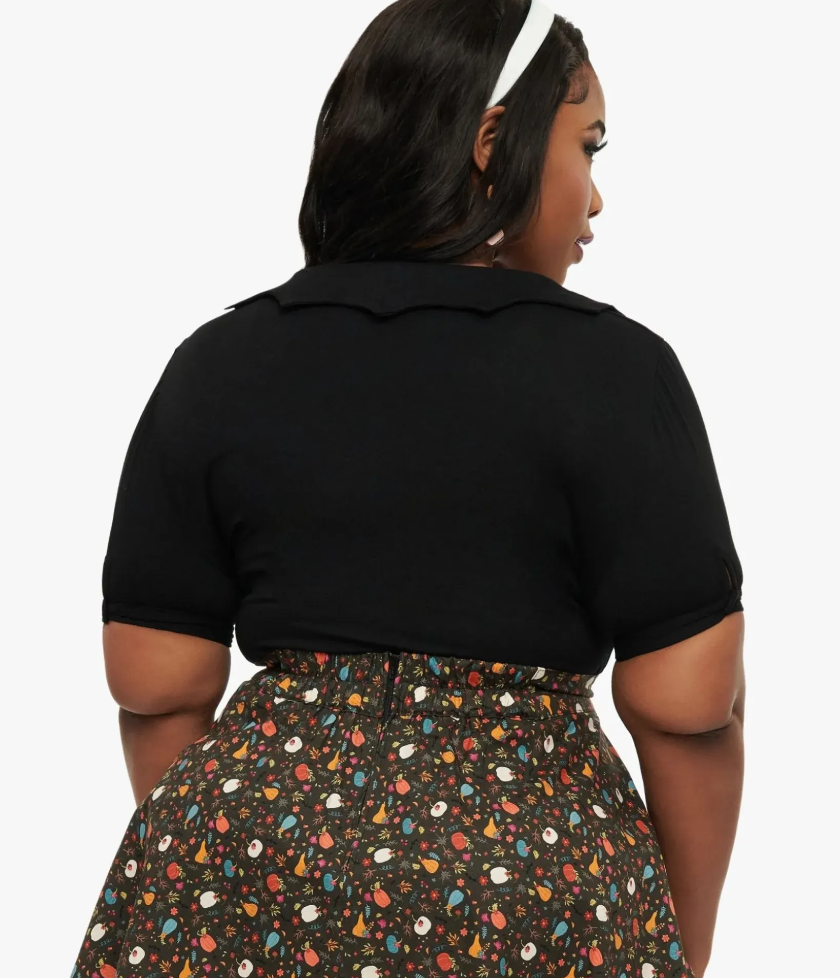 Unique Vintage Blouses|Blouses>Plus Size Bat Collar Blouse