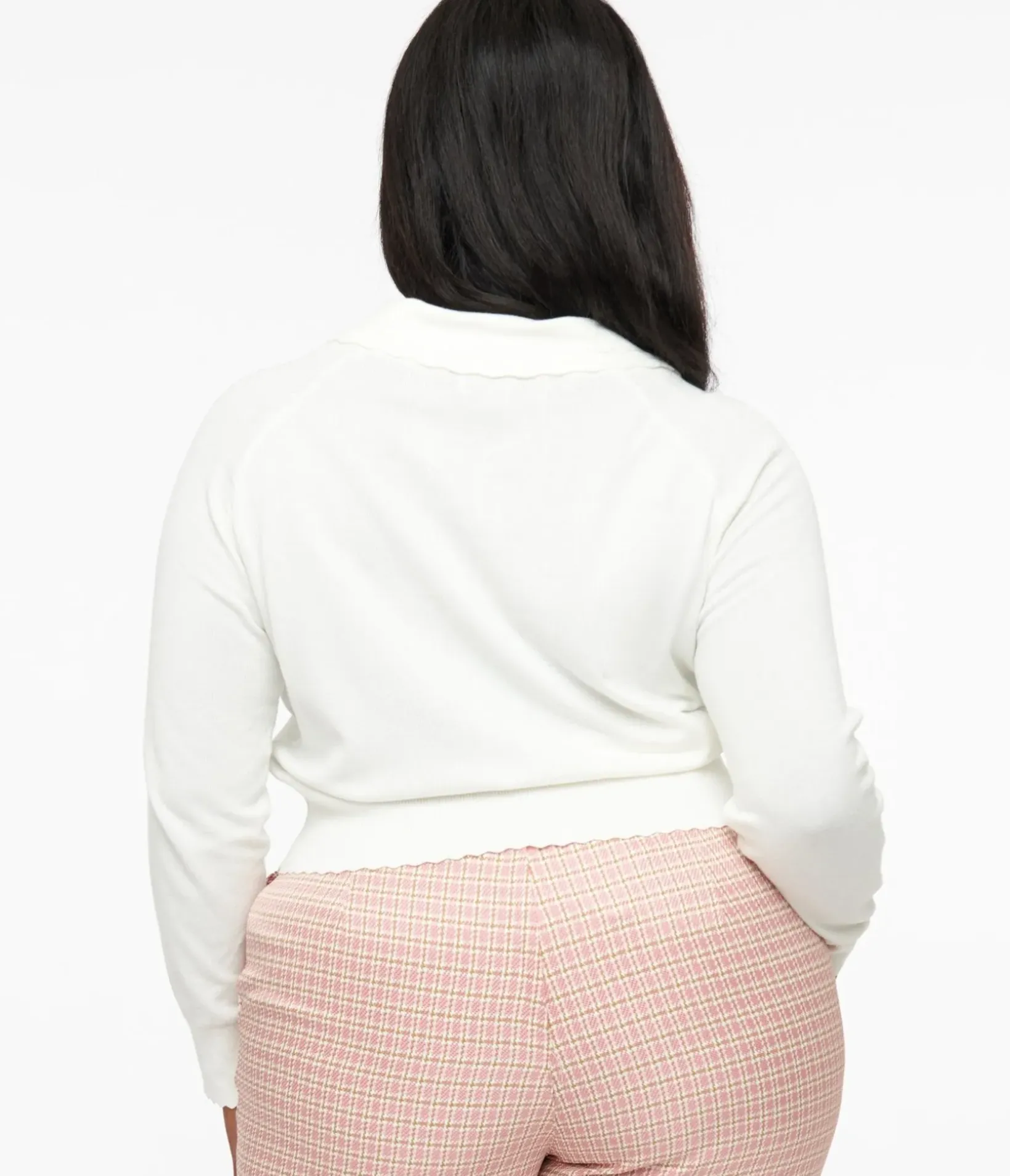 Unique Vintage Sweaters & Cardigans|Work Wear>Plus Size 1950s White Trudy Cardigan