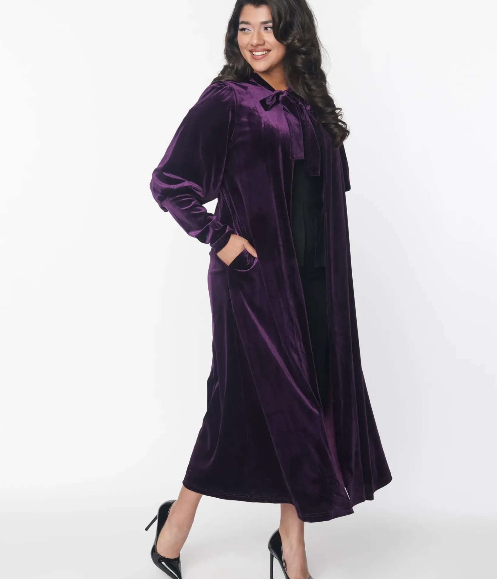 Unique Vintage Jackets|Coats & Jackets>Purple Velvet Leota Duster