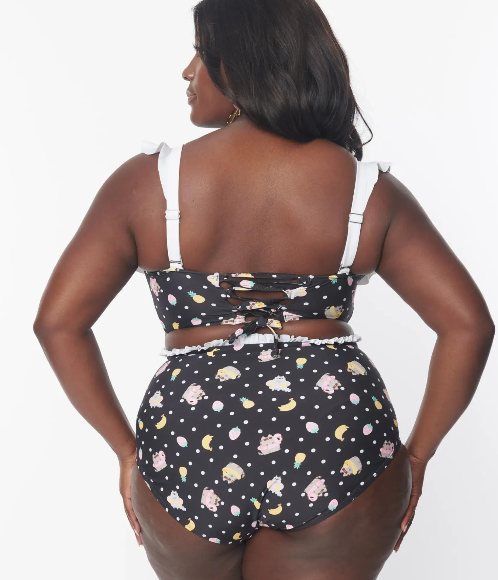 Unique Vintage Swim Tops|Plus Size Swim>Pusheen x Plus Size Pool Time Southampton Swim Top
