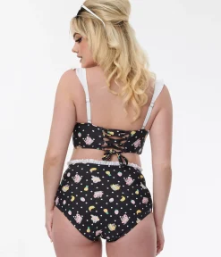 Unique Vintage Swim Tops|All Things Black>Pusheen x Pool Time Southampton Swim Top