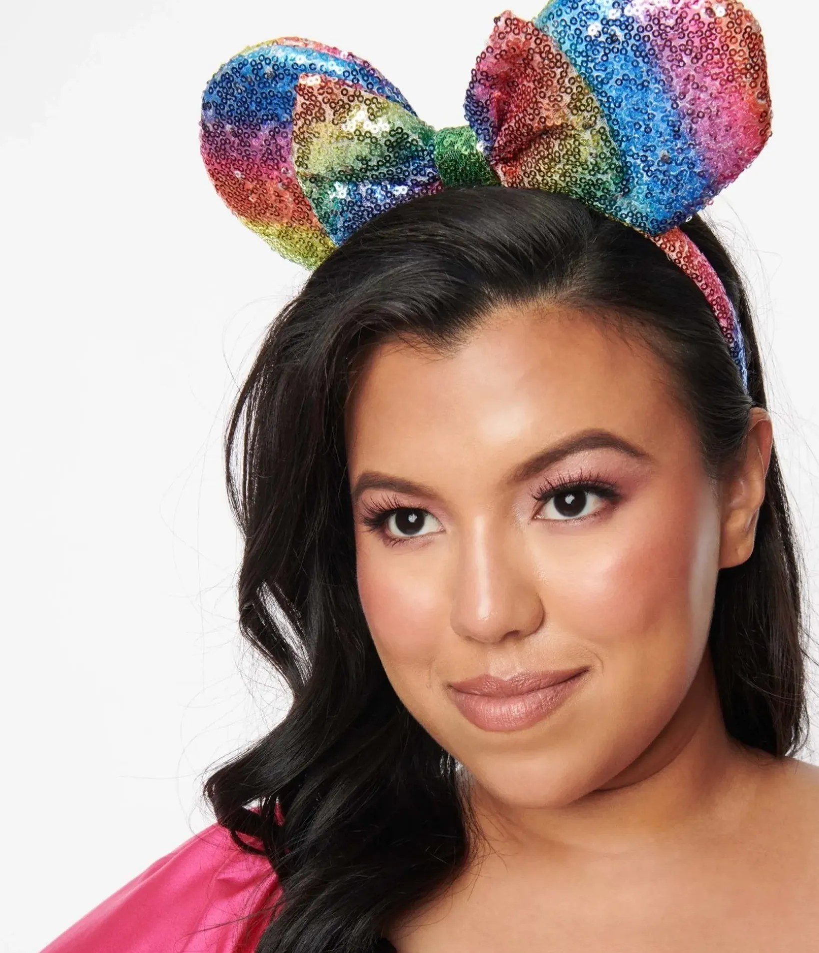 Unique Vintage Headbands>Rainbow Sequin Mouse Headband