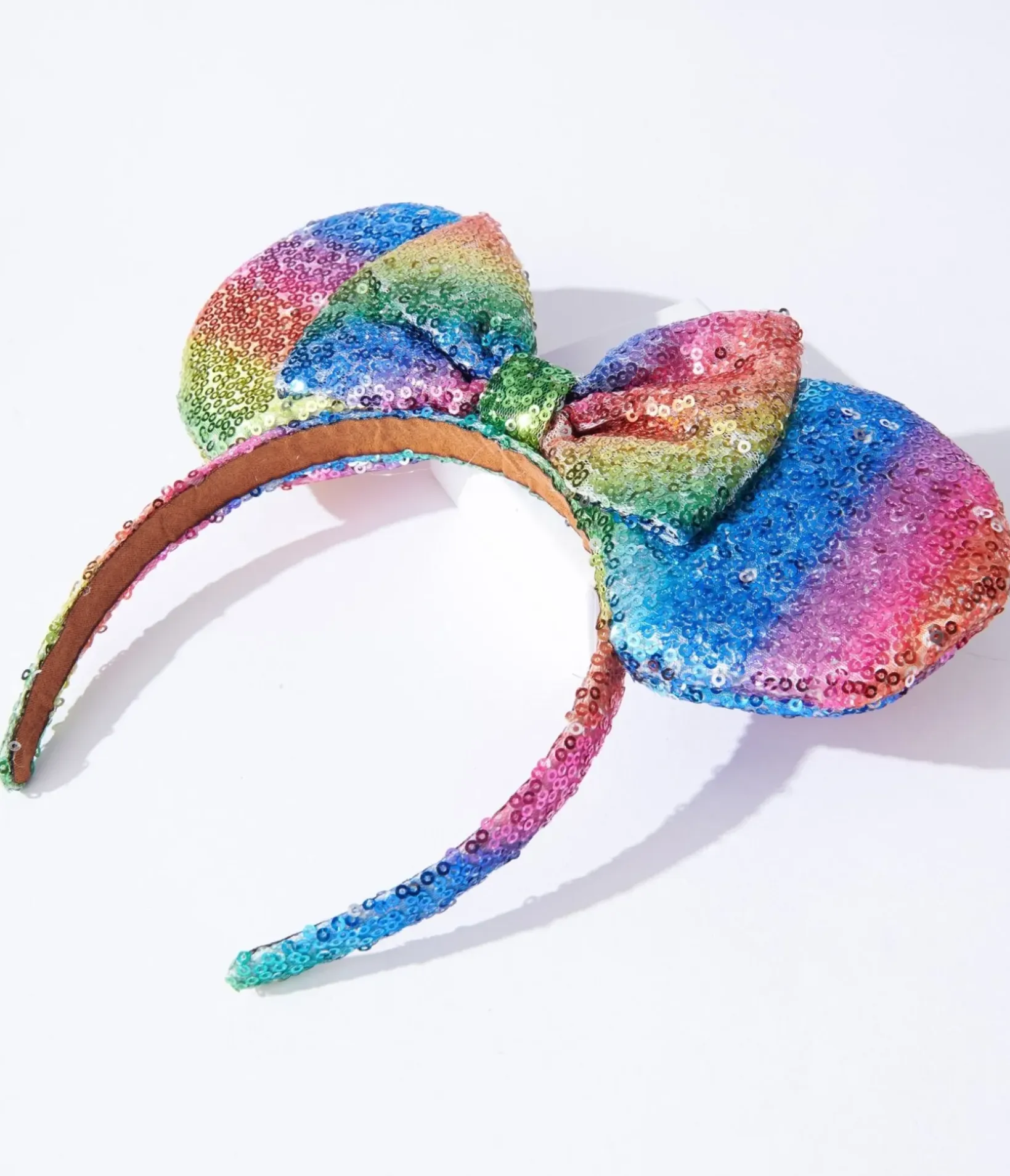 Unique Vintage Headbands>Rainbow Sequin Mouse Headband