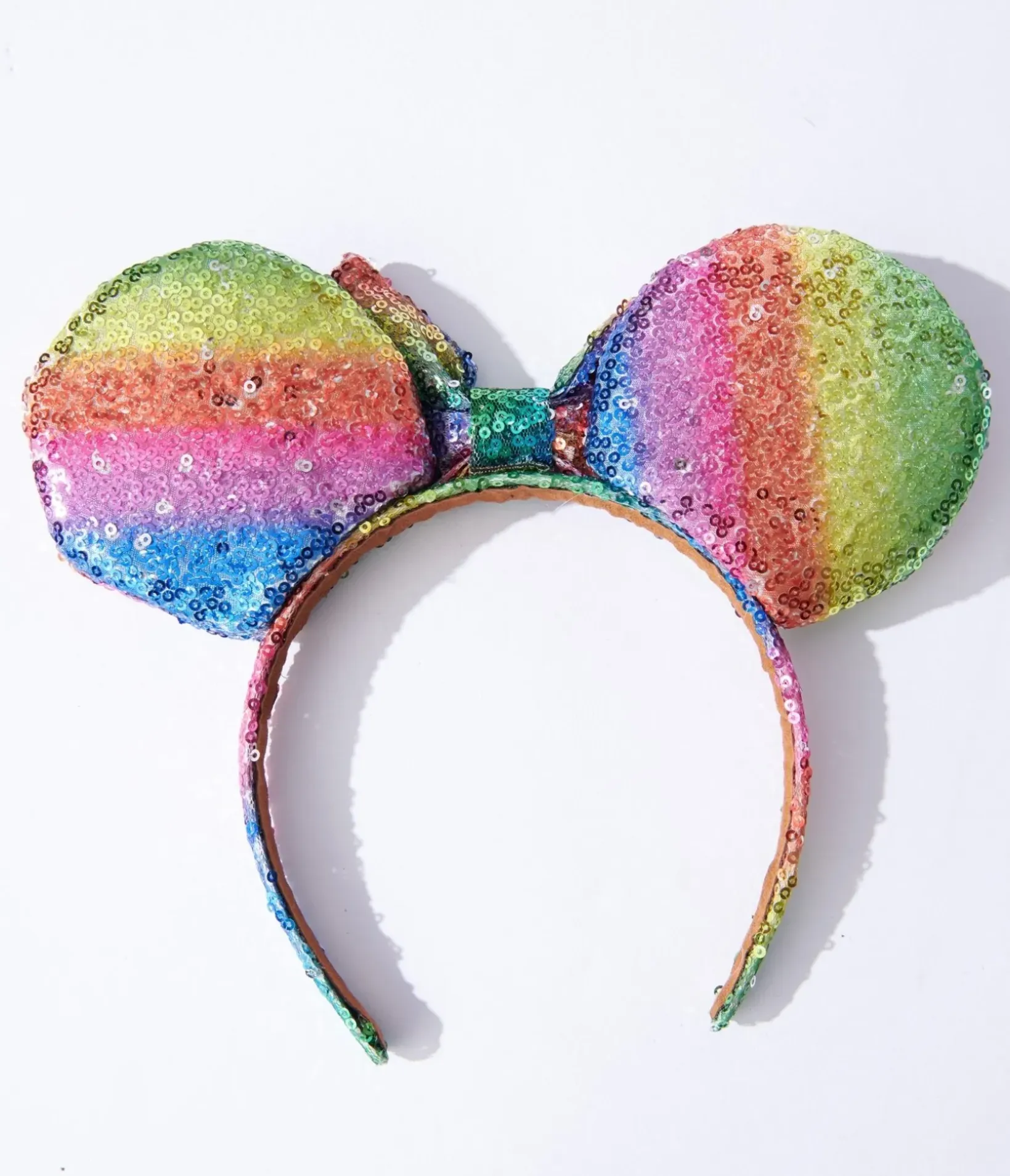 Unique Vintage Headbands>Rainbow Sequin Mouse Headband
