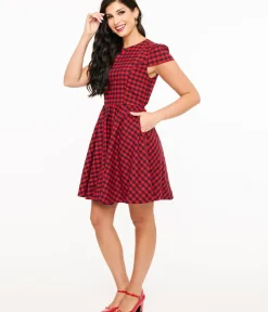 Unique Vintage Fit & Flare|Pocket Dresses><noscript><img width=