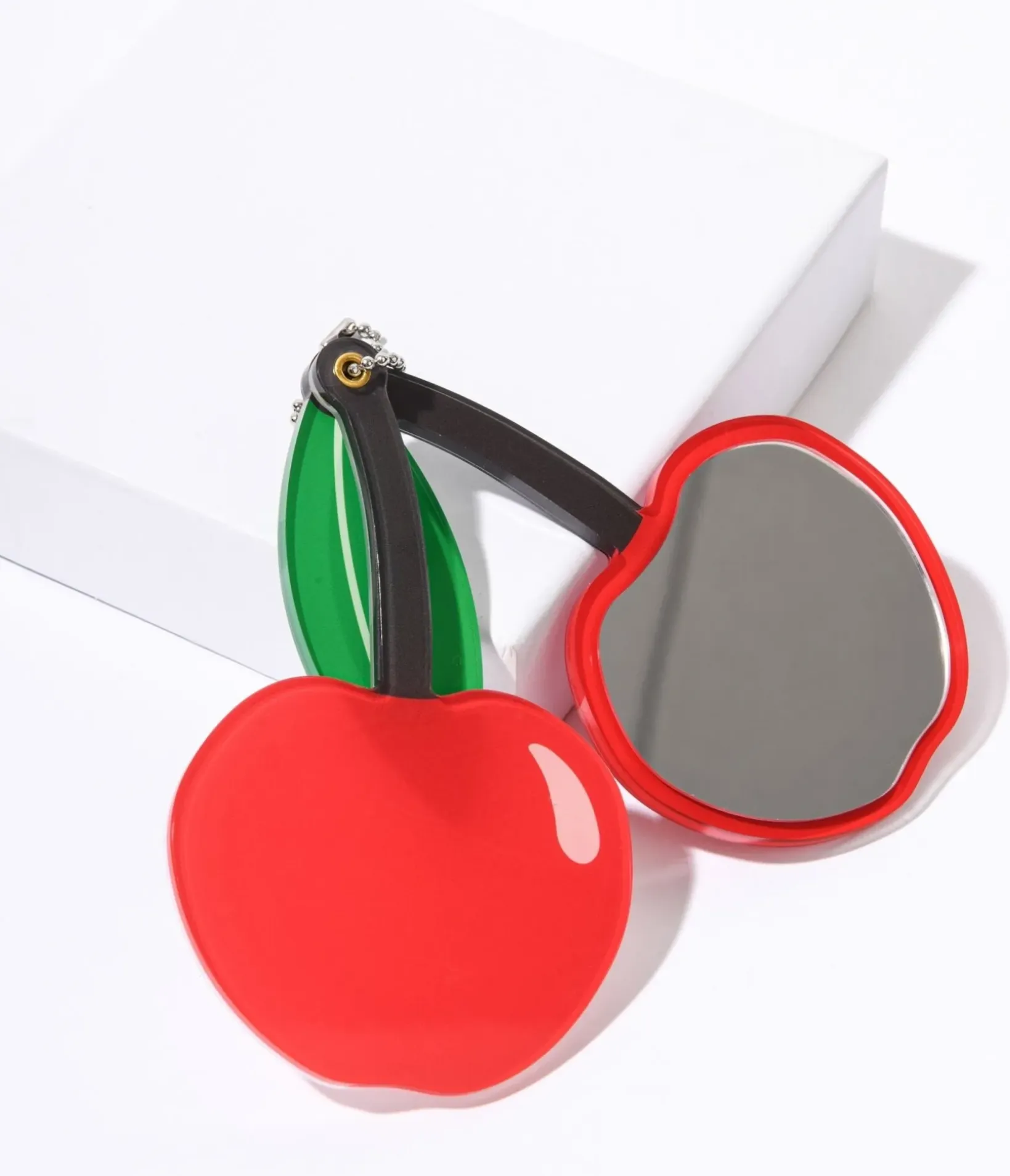 Unique Vintage All Things Red|Beauty>Red Cherry Mirror Keychain