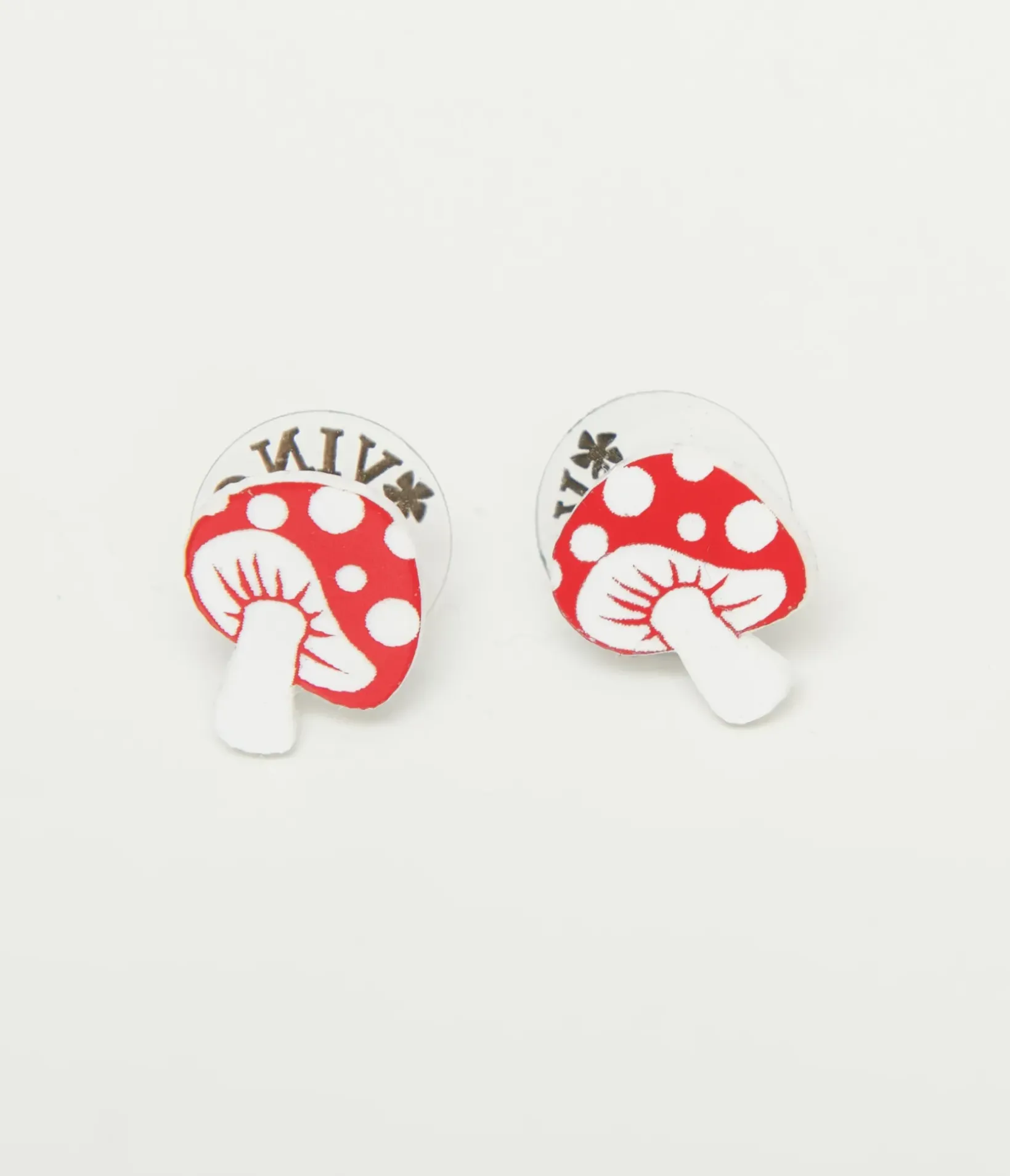 Unique Vintage All Things Red|Earrings>Red & White Mushroom Earrings