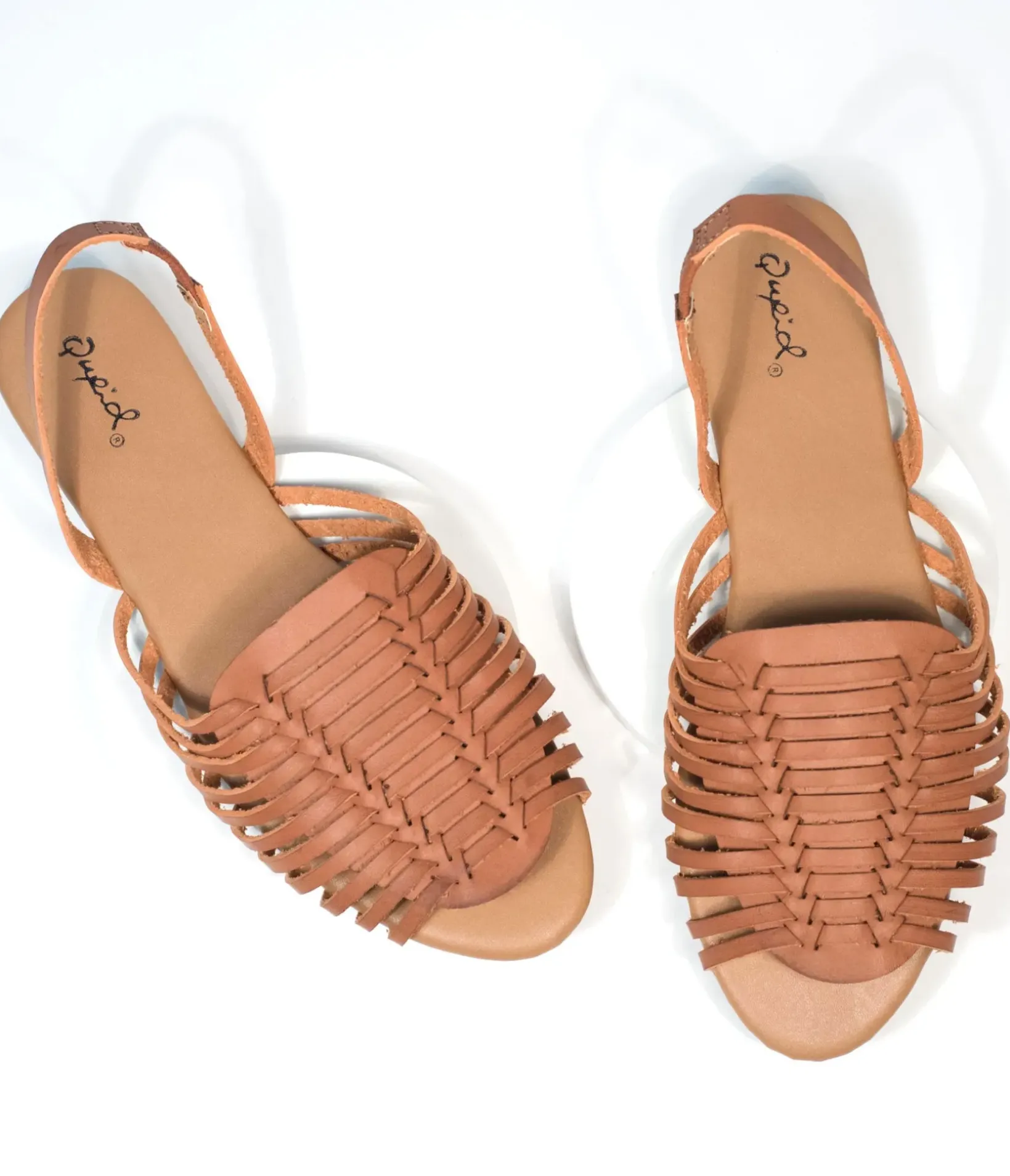 Unique Vintage Flats|Sandals>Retro Brown Woven Leatherette Sandal