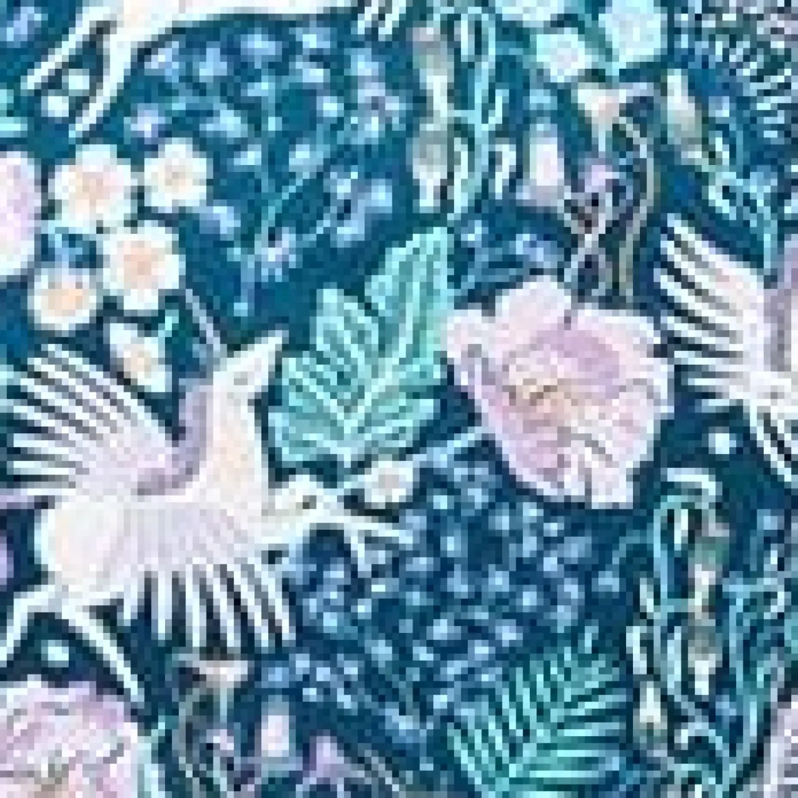 Unique Vintage Fit & Flare|Pocket Dresses>Retrolicious Blue Pegasus & Floral Flare Dress