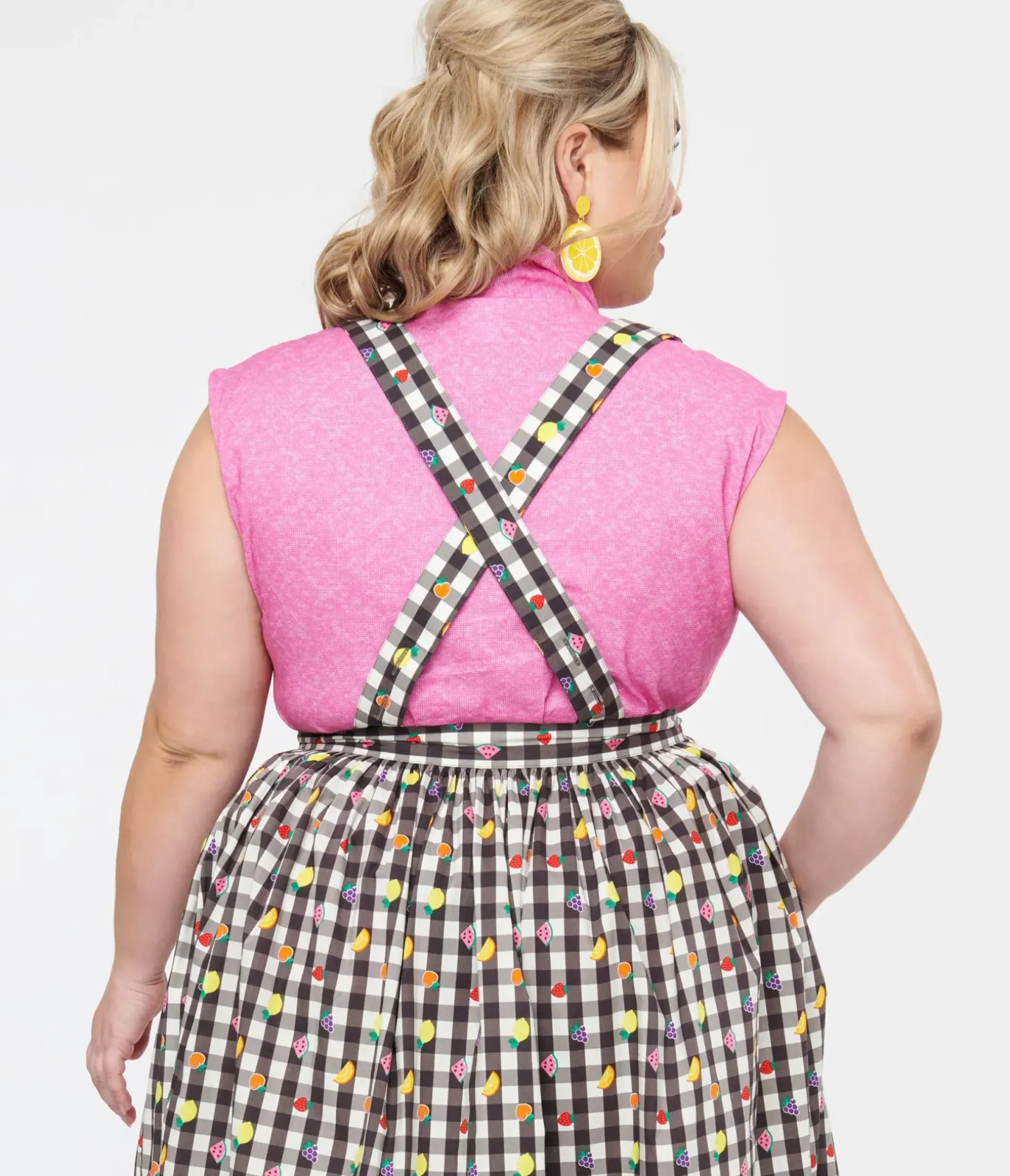 Unique Vintage Blouses|Blouses>Retrolicious Plus Size 1950s Hot Pink Cotton Bow Top