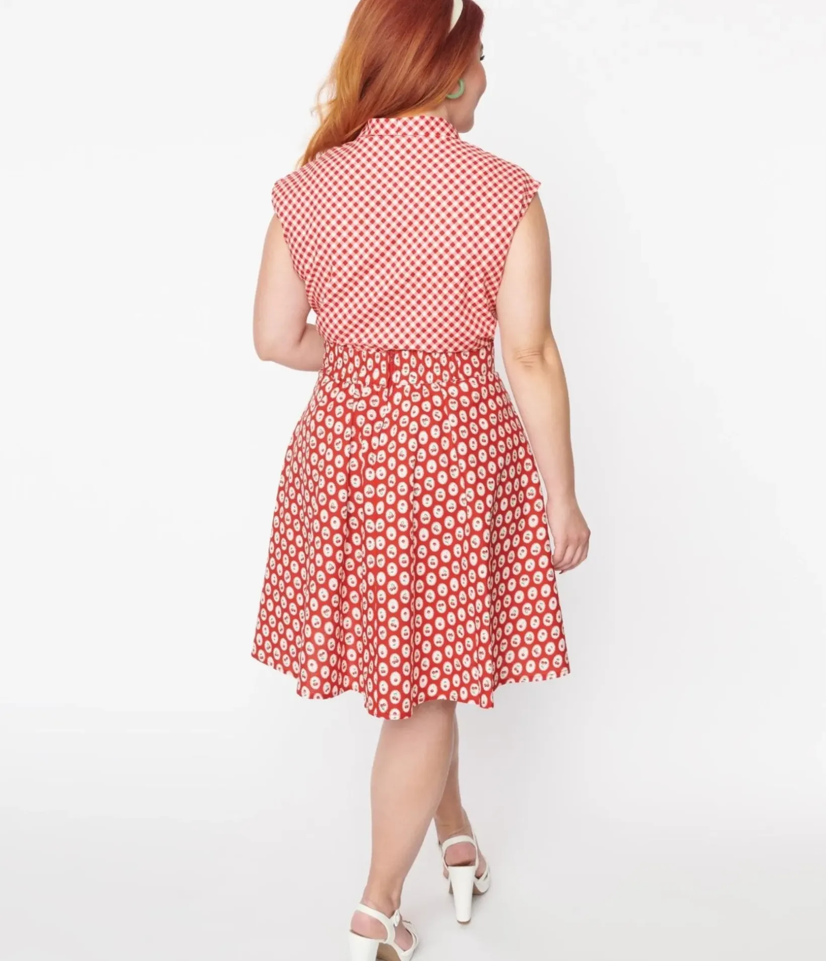 Unique Vintage Skirts|Skirts>Retrolicious Red Cherry Flare Skirt