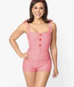 Unique Vintage One Piece Swim|All Things Red><noscript><img width=